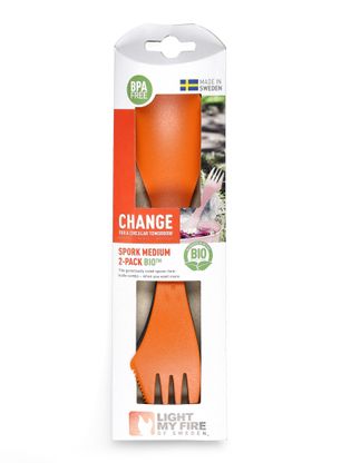 Jedilni pribor Light My Fire Spork Original 2 Pack Bio - orange