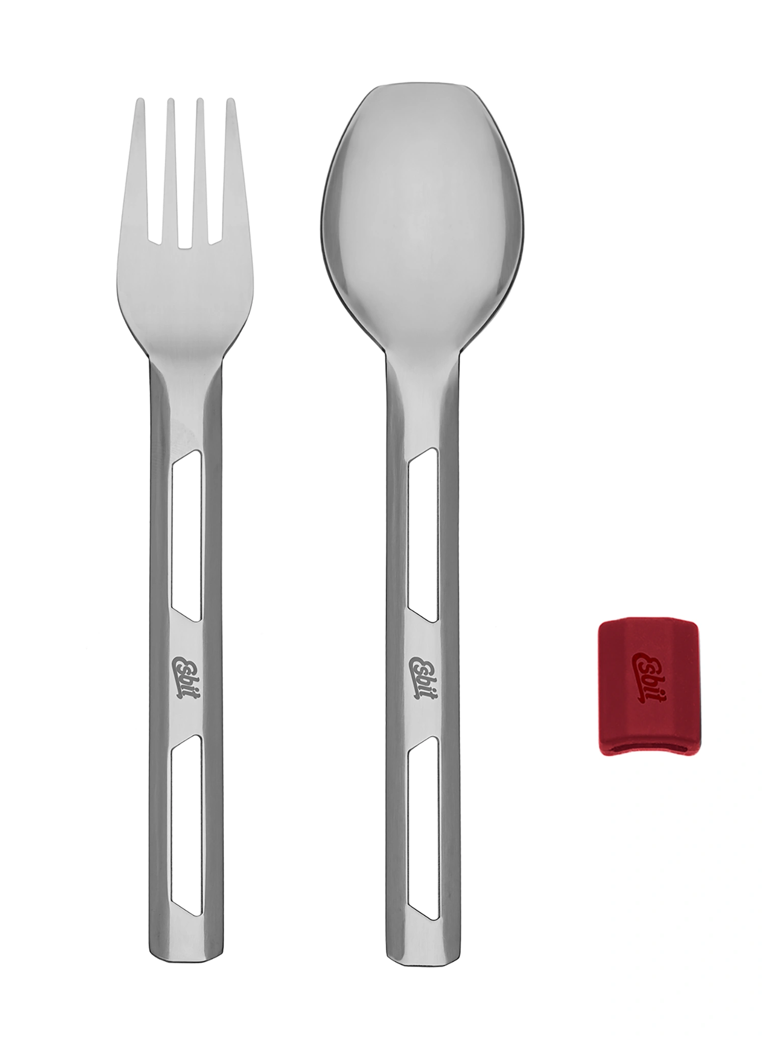 Jedilni pribor Esbit Cutlery Set Incl. Silicone Band L - burgundy