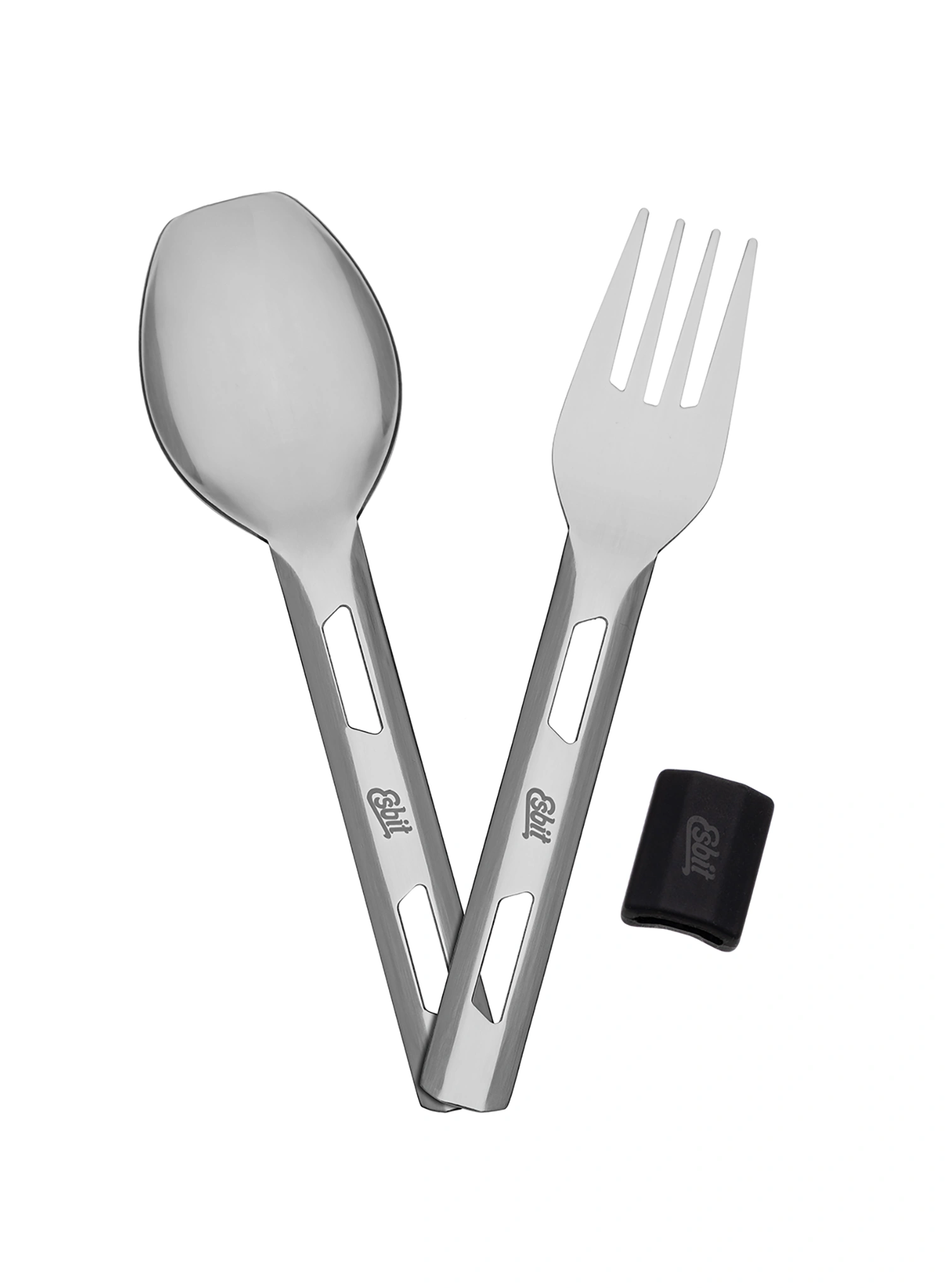Jedilni pribor Esbit Cutlery Set Incl. Silicone Band S - black
