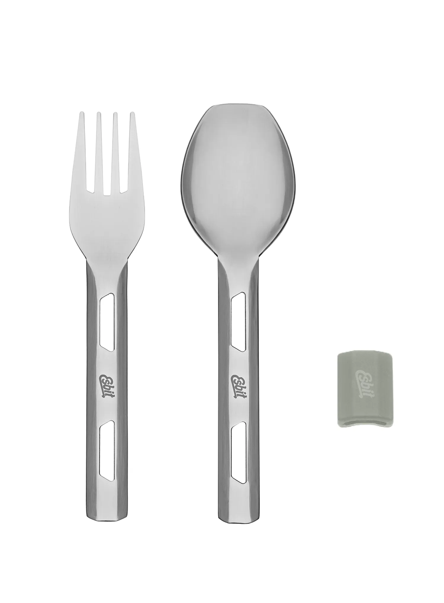 Jedilni pribor Esbit Cutlery Set Incl. Silicone Band S - stone grey