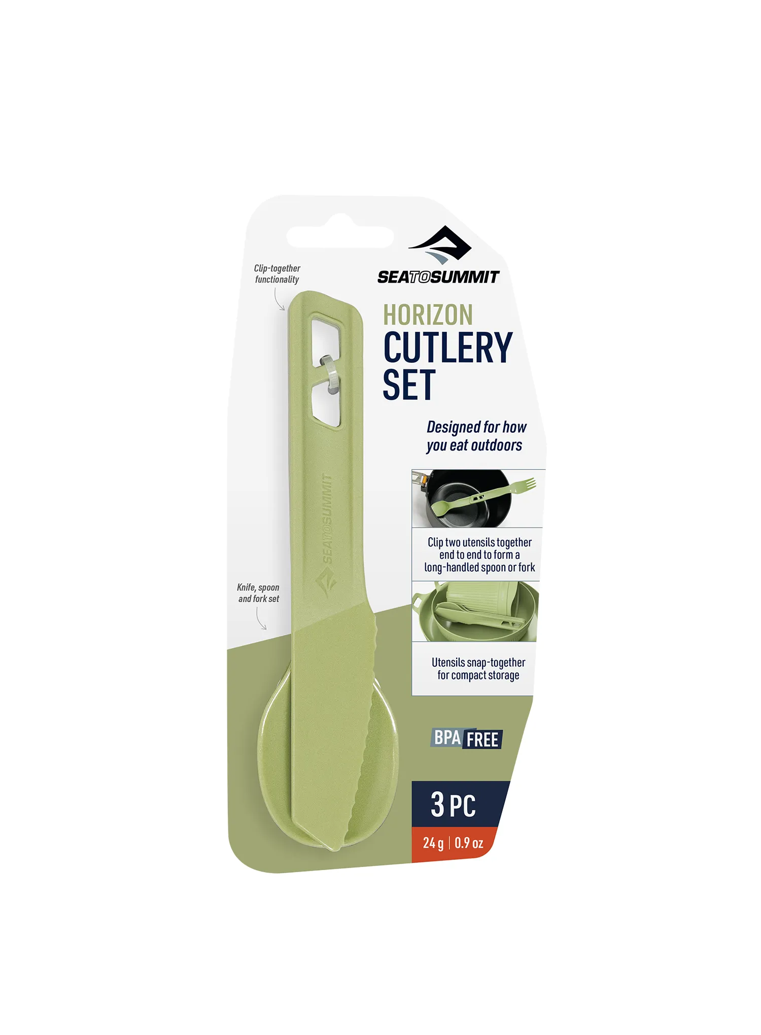 Jedilni pribor Sea to Summit Horizon Cutlery 3 - tarragon