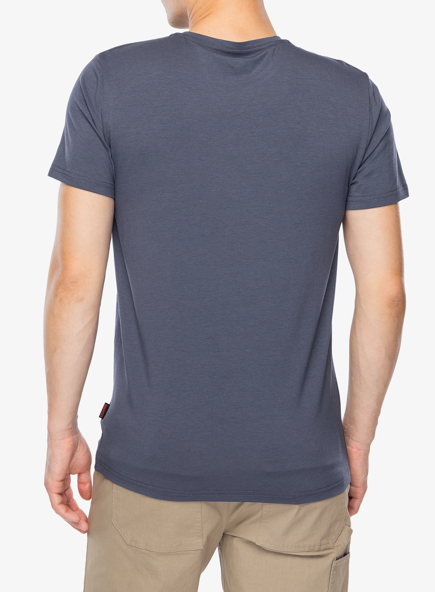 Bombažna majica moška Dovre O-neck Bamboo Viscose T-shirt - grey