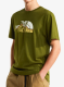 Bombažna majica moška The North Face Mountain Line Regular SS Tee - woodland green