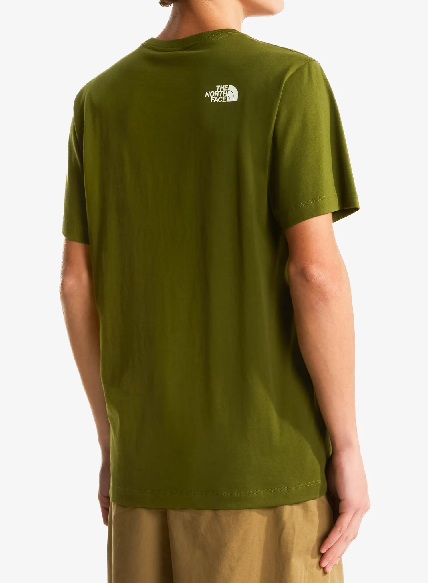 Bombažna majica moška The North Face Mountain Line Regular SS Tee - woodland green