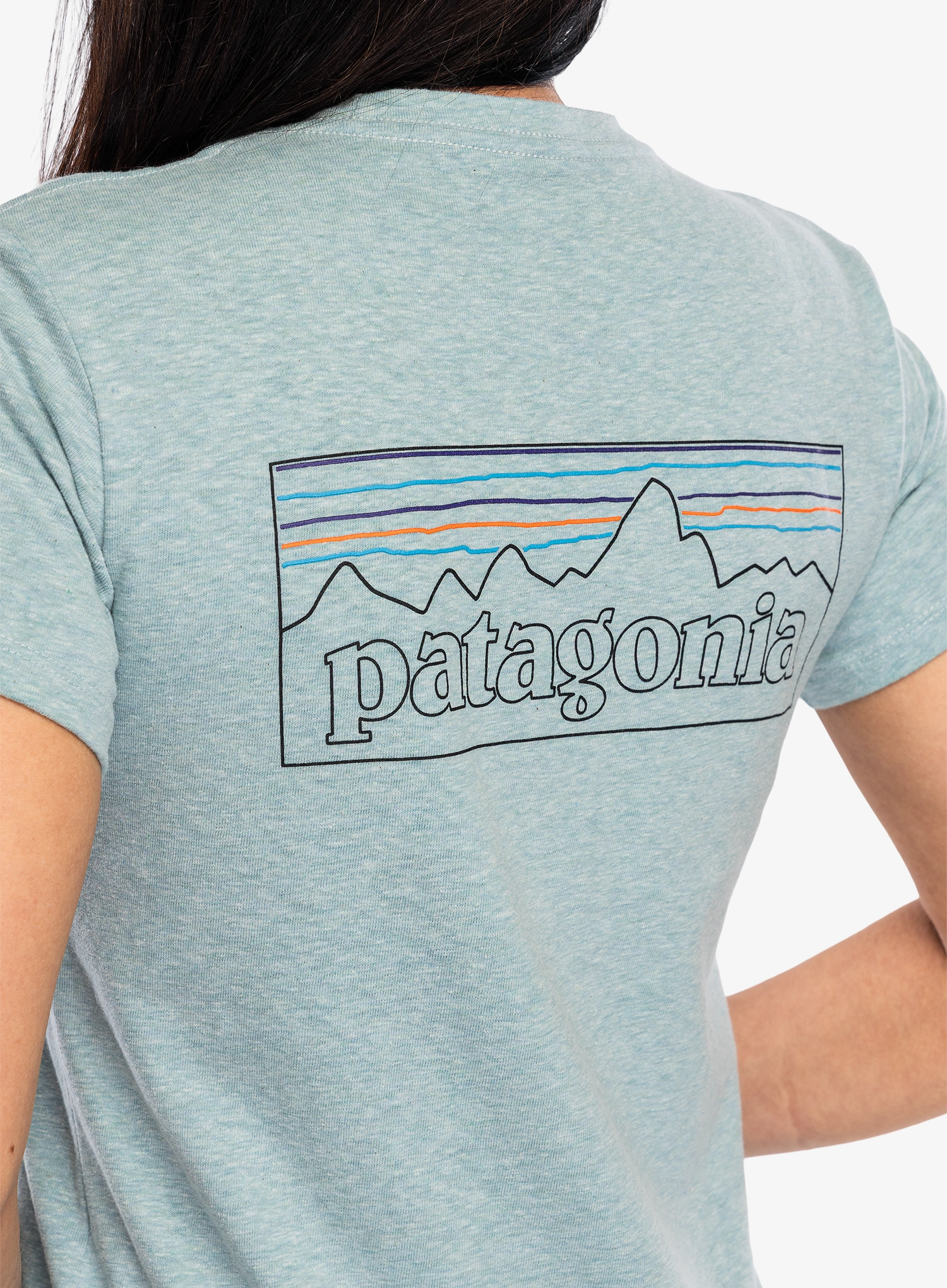 Ženska majica Patagonia P-6 Logo Responsibili-Tee - p-6 outline/virtually blue
