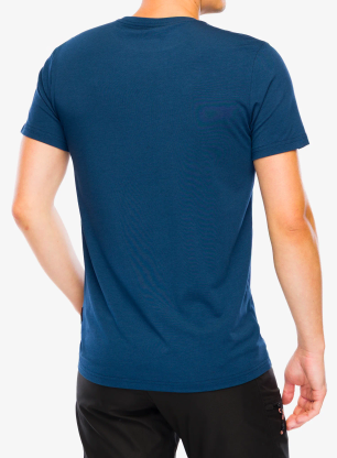 Majica s kratkimi rokavi Dovre O-neck Bamboo Viscose T-shirt - blue