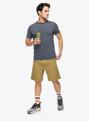 Majica s kratkimi rokavi Dovre O-neck T-shirt Striped - navy