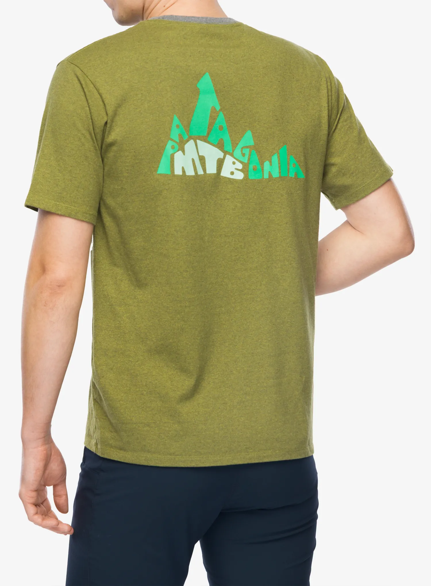 Majica s potiskom Patagonia Berm Logo Responsibili-Tee - graze green
