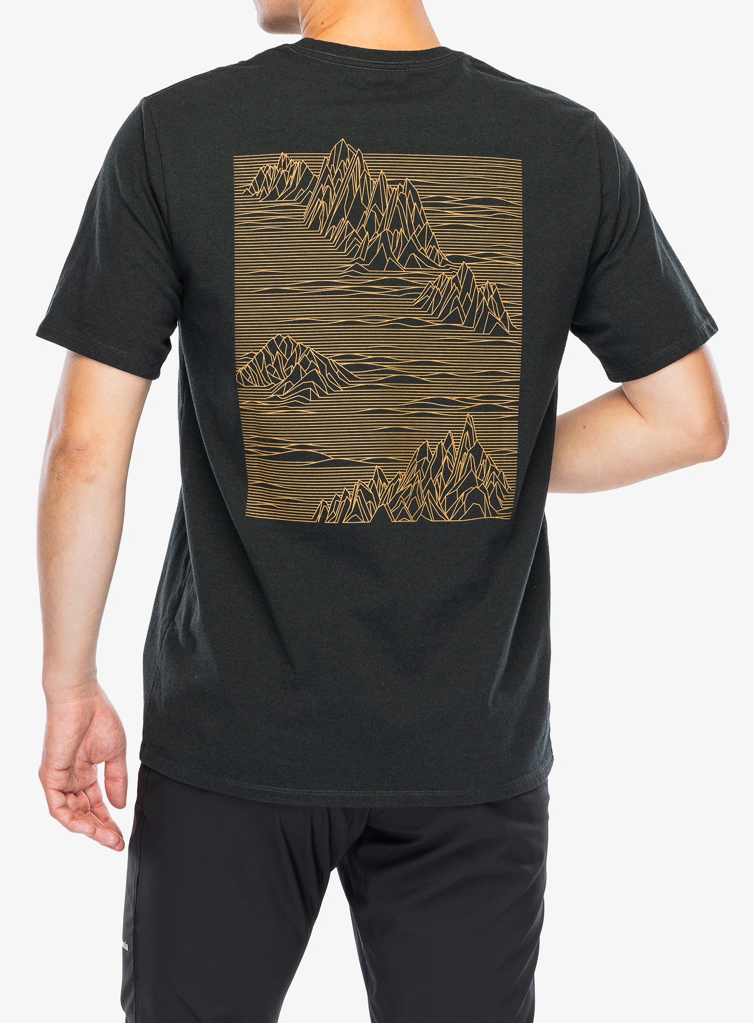 Majica s potiskom Patagonia Strataspire Responsibili-Tee - old growth green