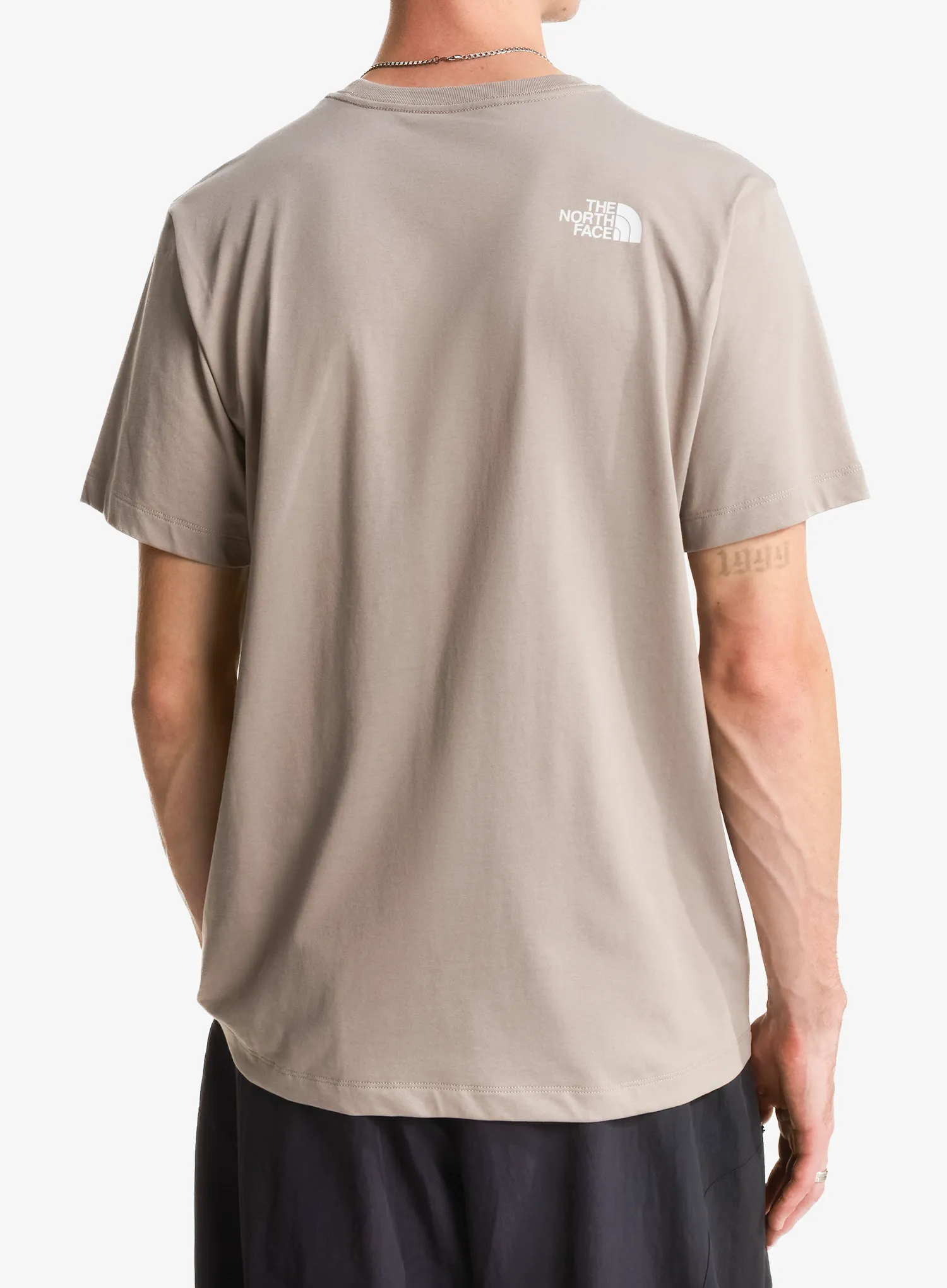 Majica s potiskom The North Face Evolution Half Dome Regular SS - stone slab