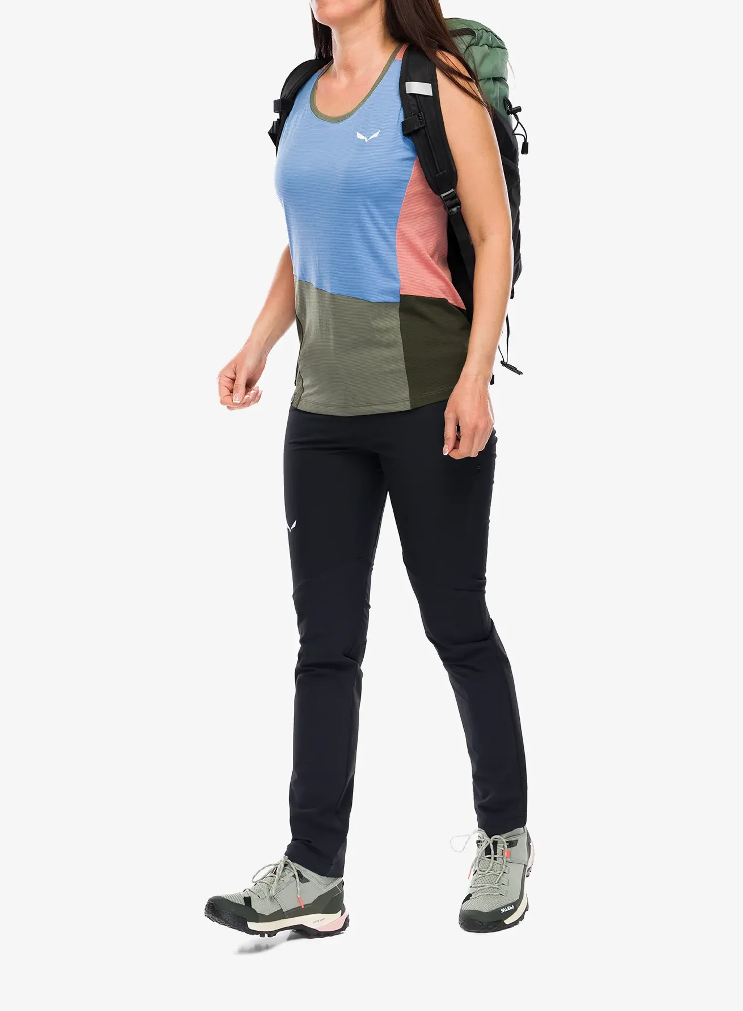 Ženski top Salewa Puez Sporty Dry Tank - morning blue/multi
