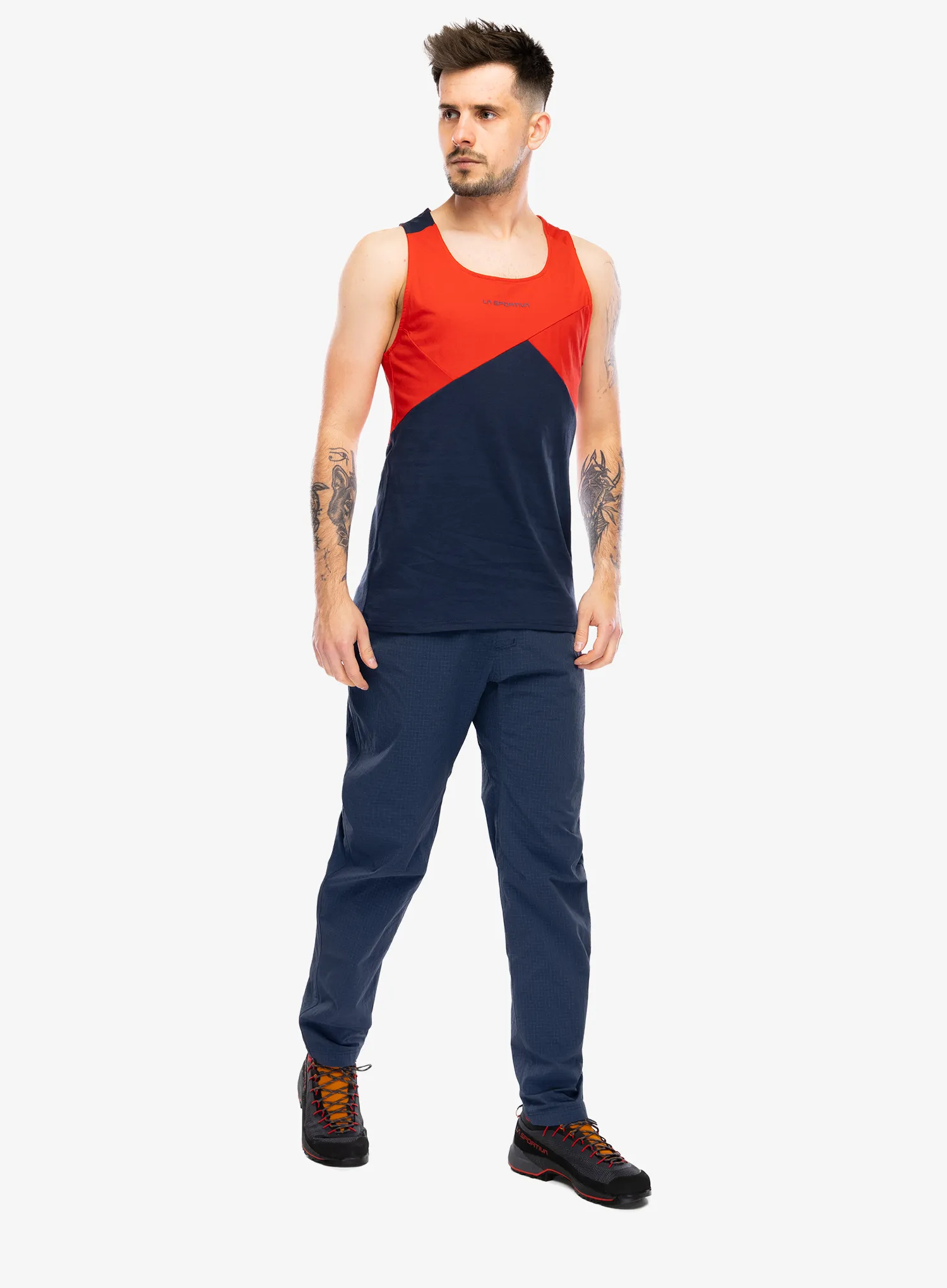 Moški top La Sportiva Dude Tank - night sky/mountain red