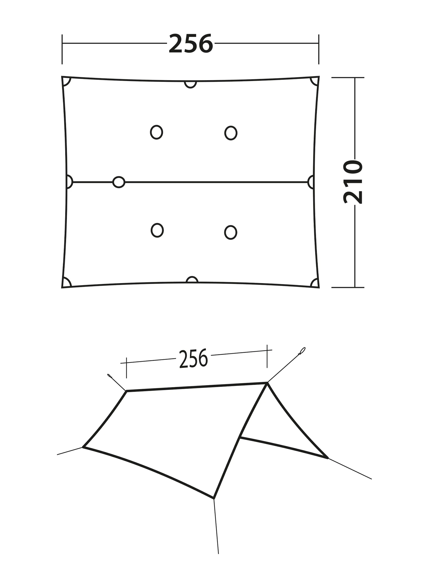 Ponjava Robens Vestis 2.50 x 2.30 Solo tarp UL - orange