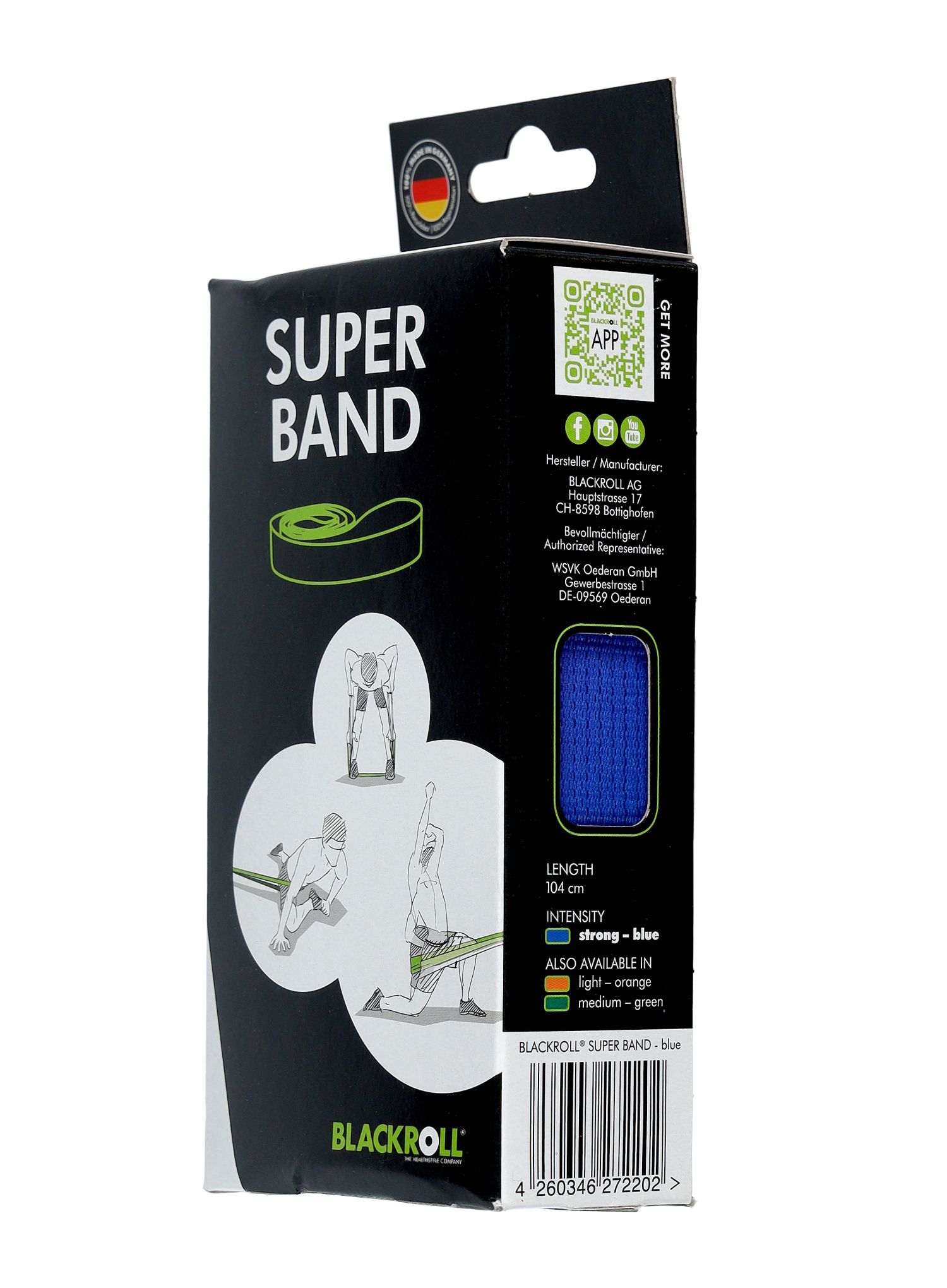 Oporni trak Blackroll Super Band - blue