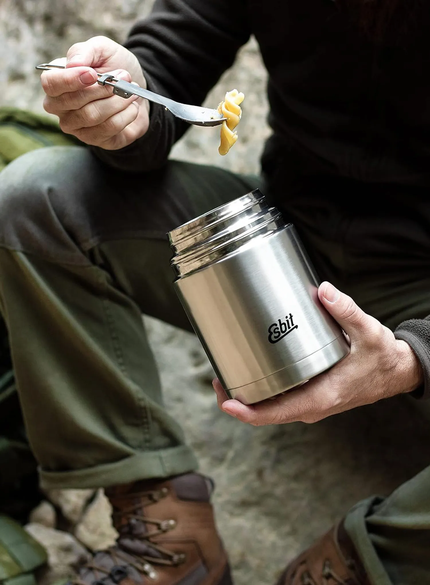 Termo posoda za malico Esbit Sculptor Stainless Steel Food Jug 0,75L - stainless steel
