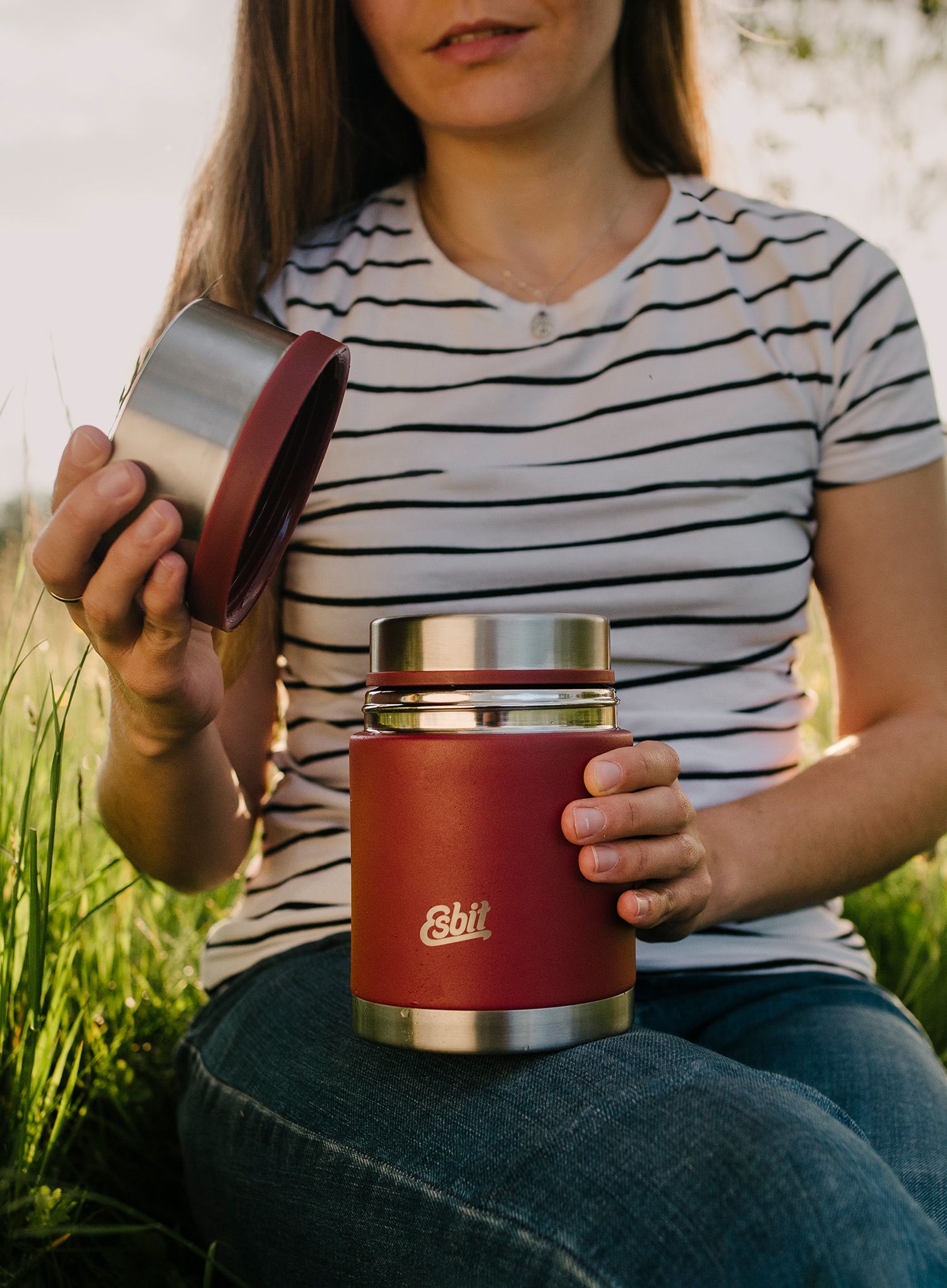 Termovka Esbit Sculptor Food Jug 500 ml - burgundy red