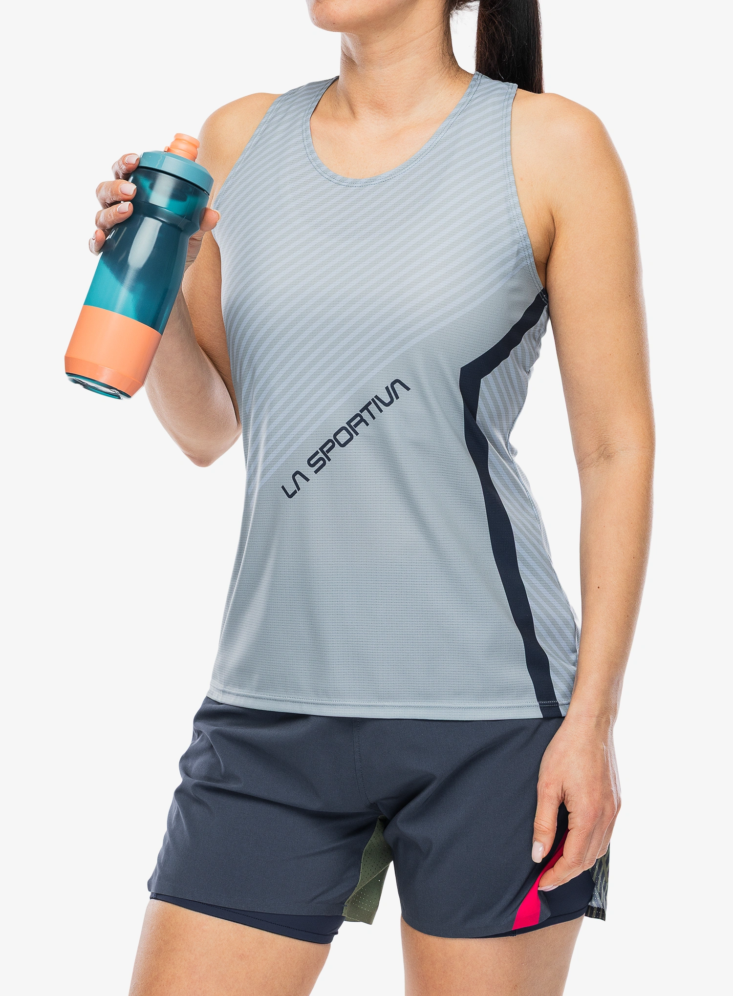 Ženski top La Sportiva Flow Tank - limestone/night sky