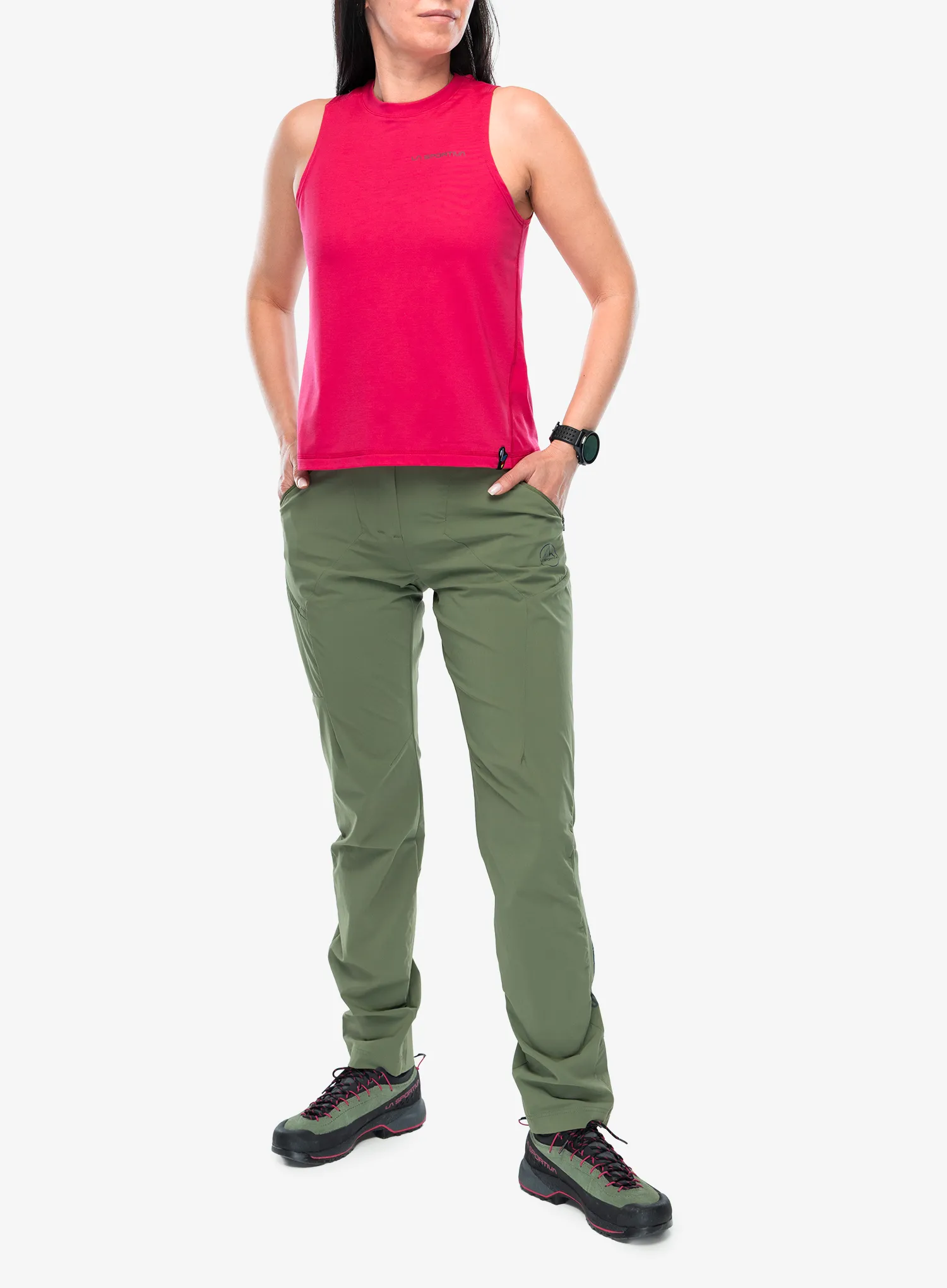 Ženski top La Sportiva Just Right Tank - azalea/redwood