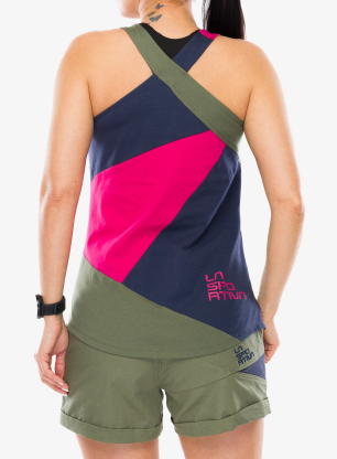 Ženski top La Sportiva Twist Tank - cypress/night sky