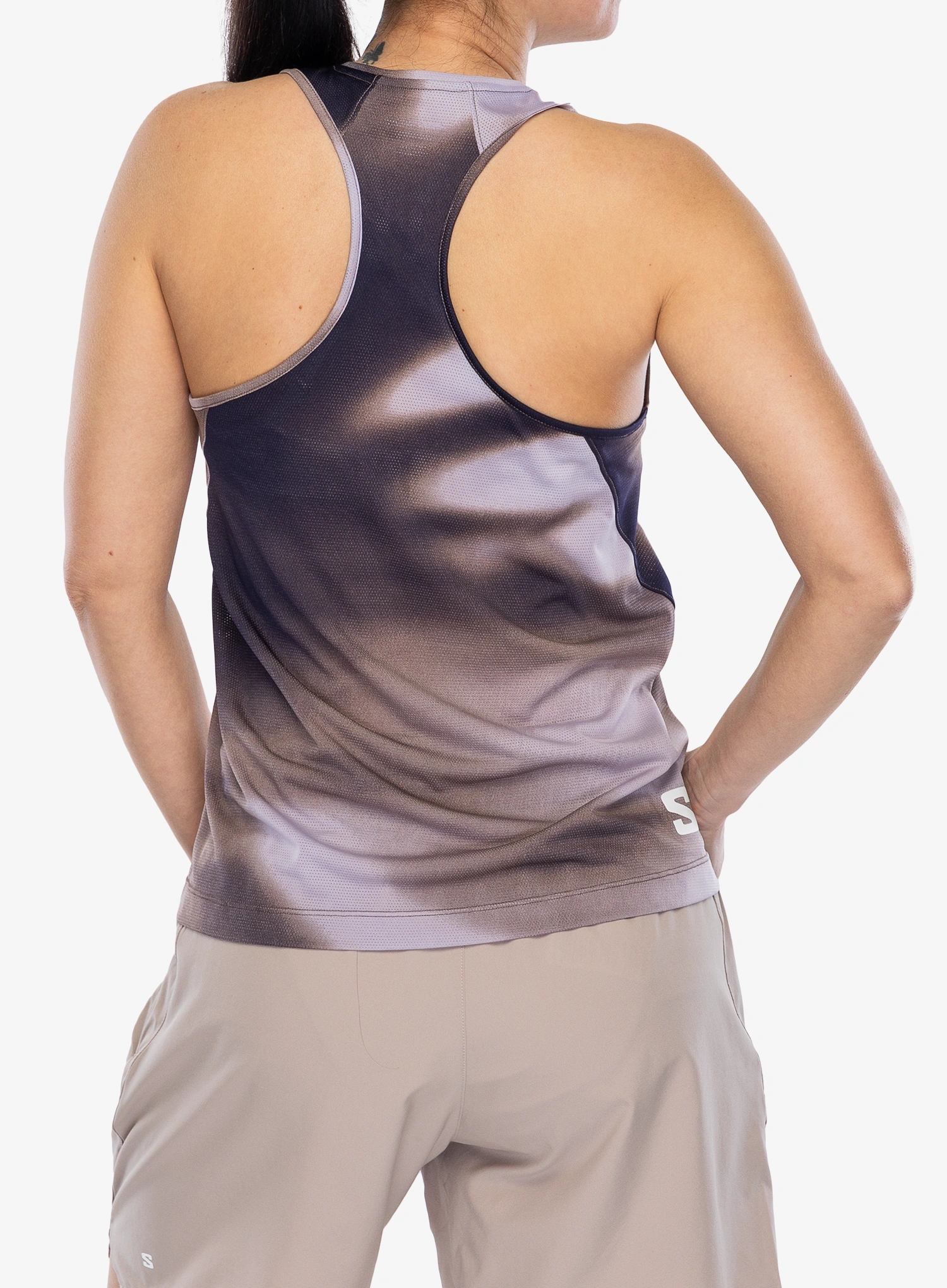 Ženski top Salomon Shake Core Tank GFX - etherea/aura