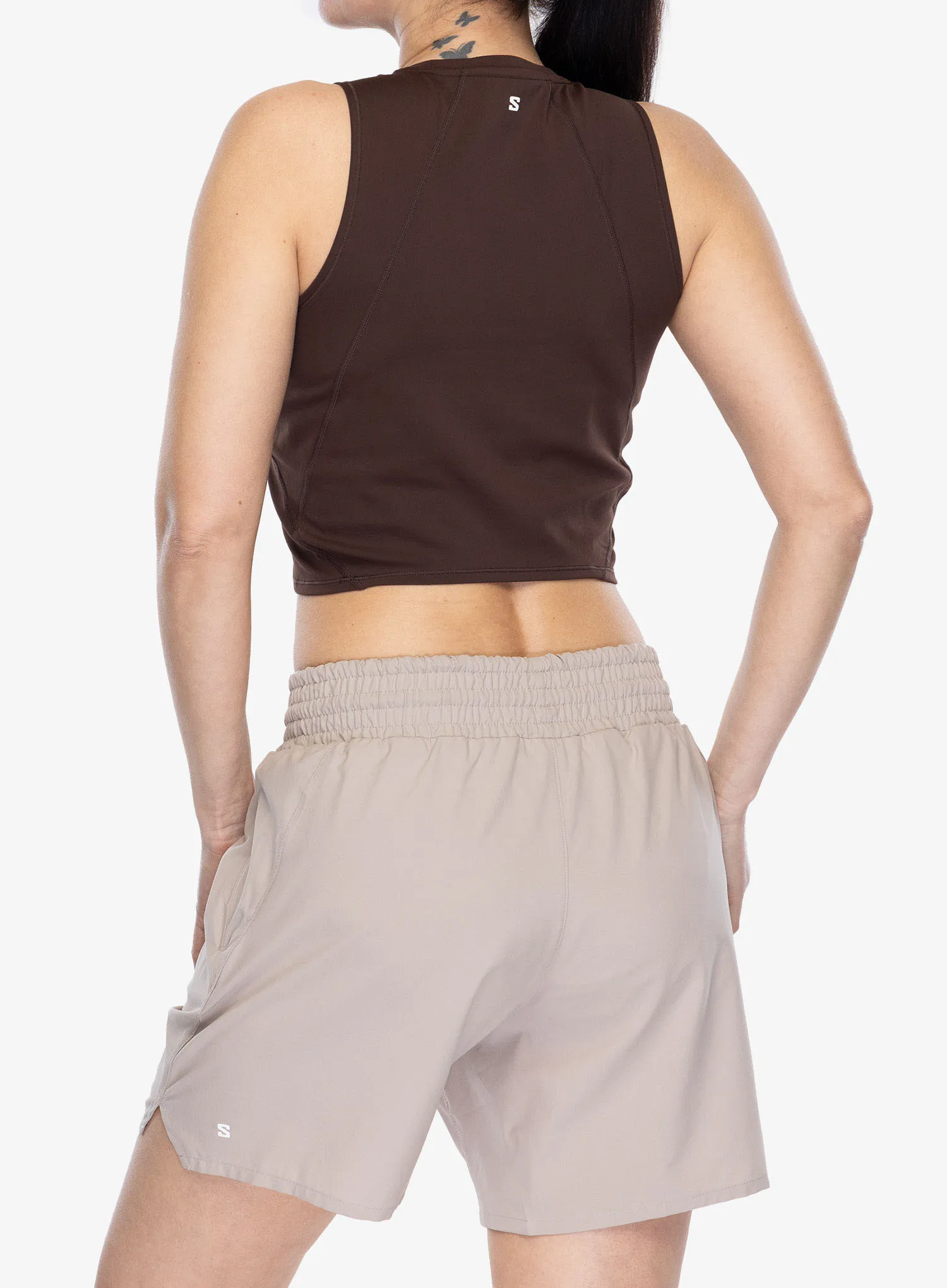 Ženski top Salomon Shakeout BliSS Tanklette - coffee
