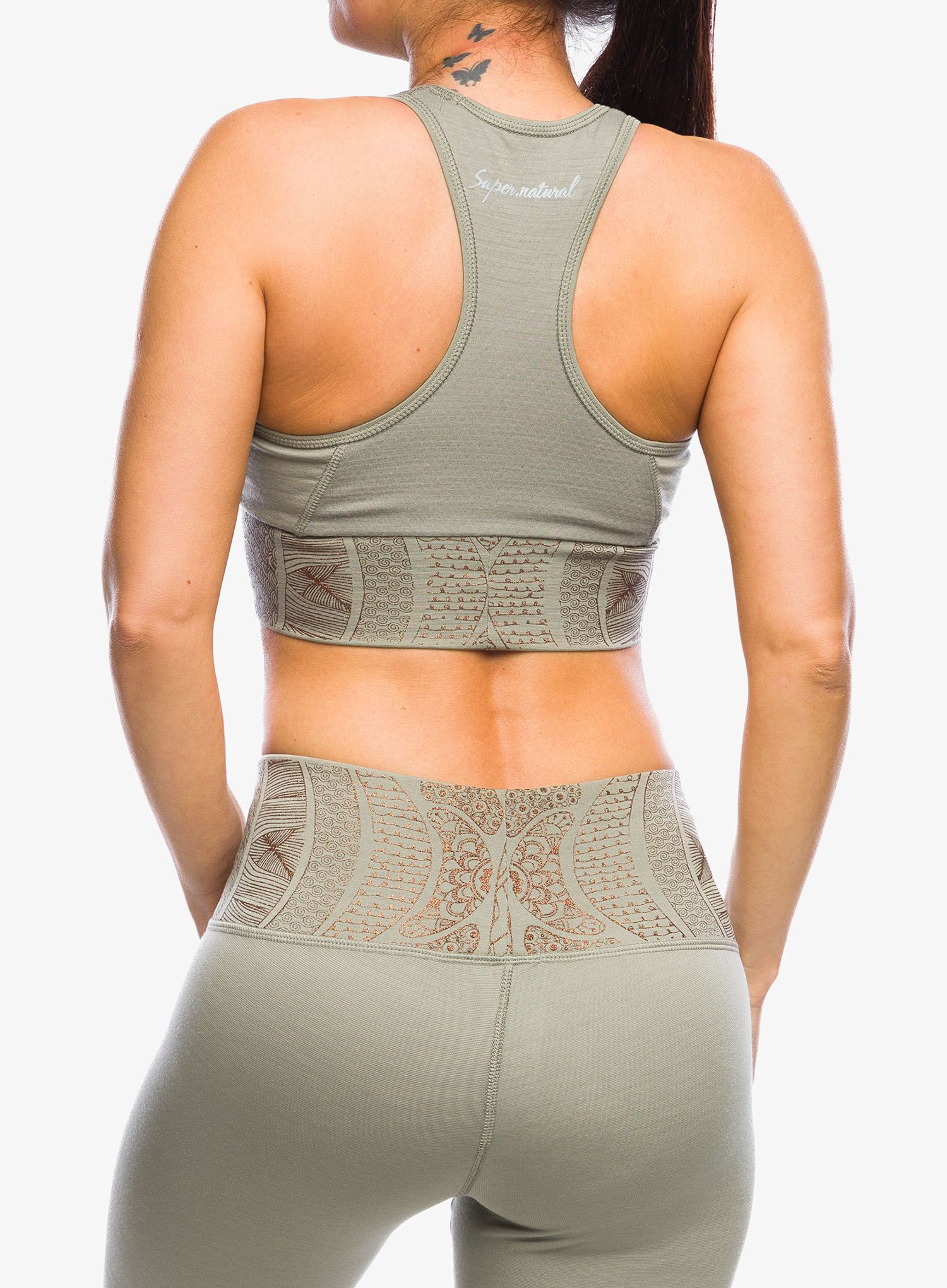 Ženski top Super.natural Arabesque Lf Top - dried sage/copper