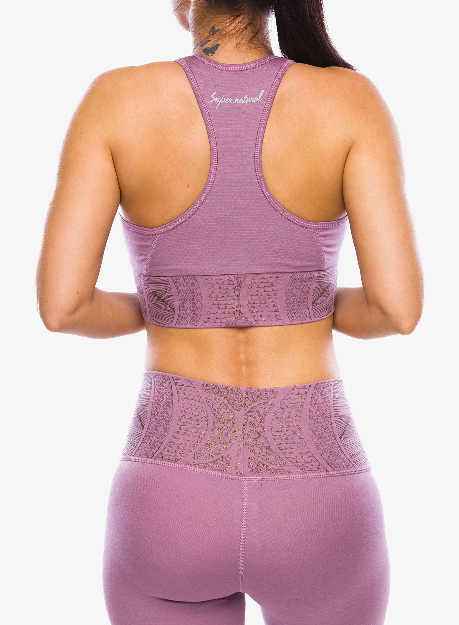 Ženski top Super.natural Arabesque Lf Top - orchid/copper