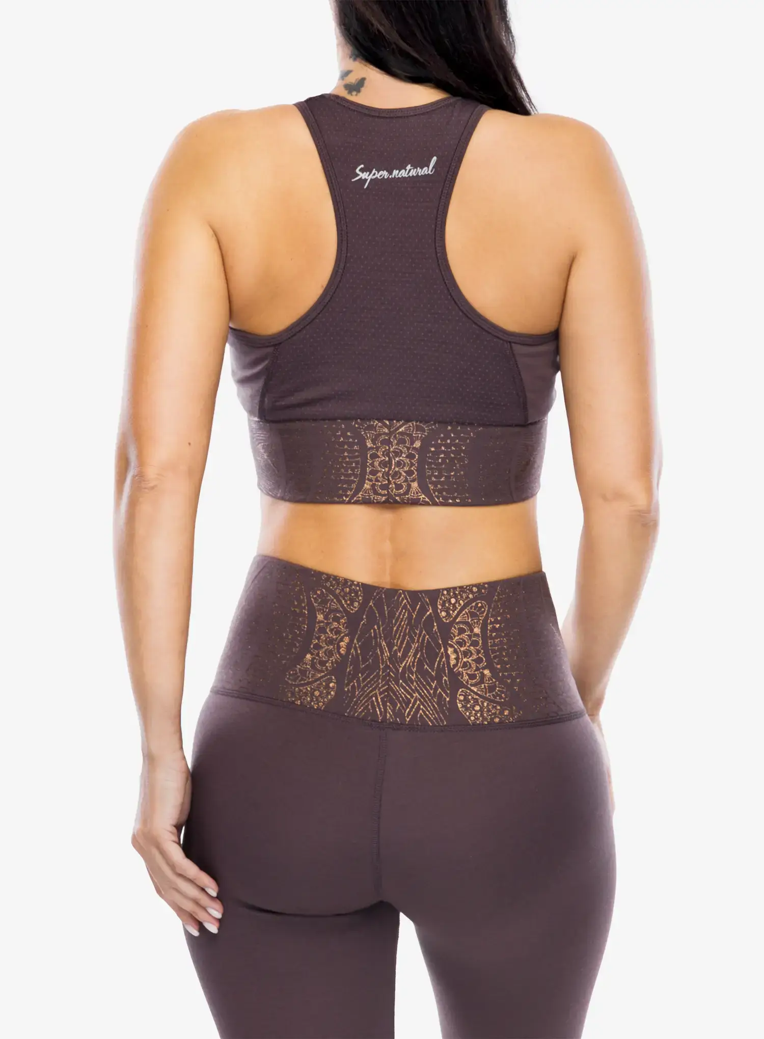 Ženski top Super.natural Arabesque Lf Top - raisin/copper