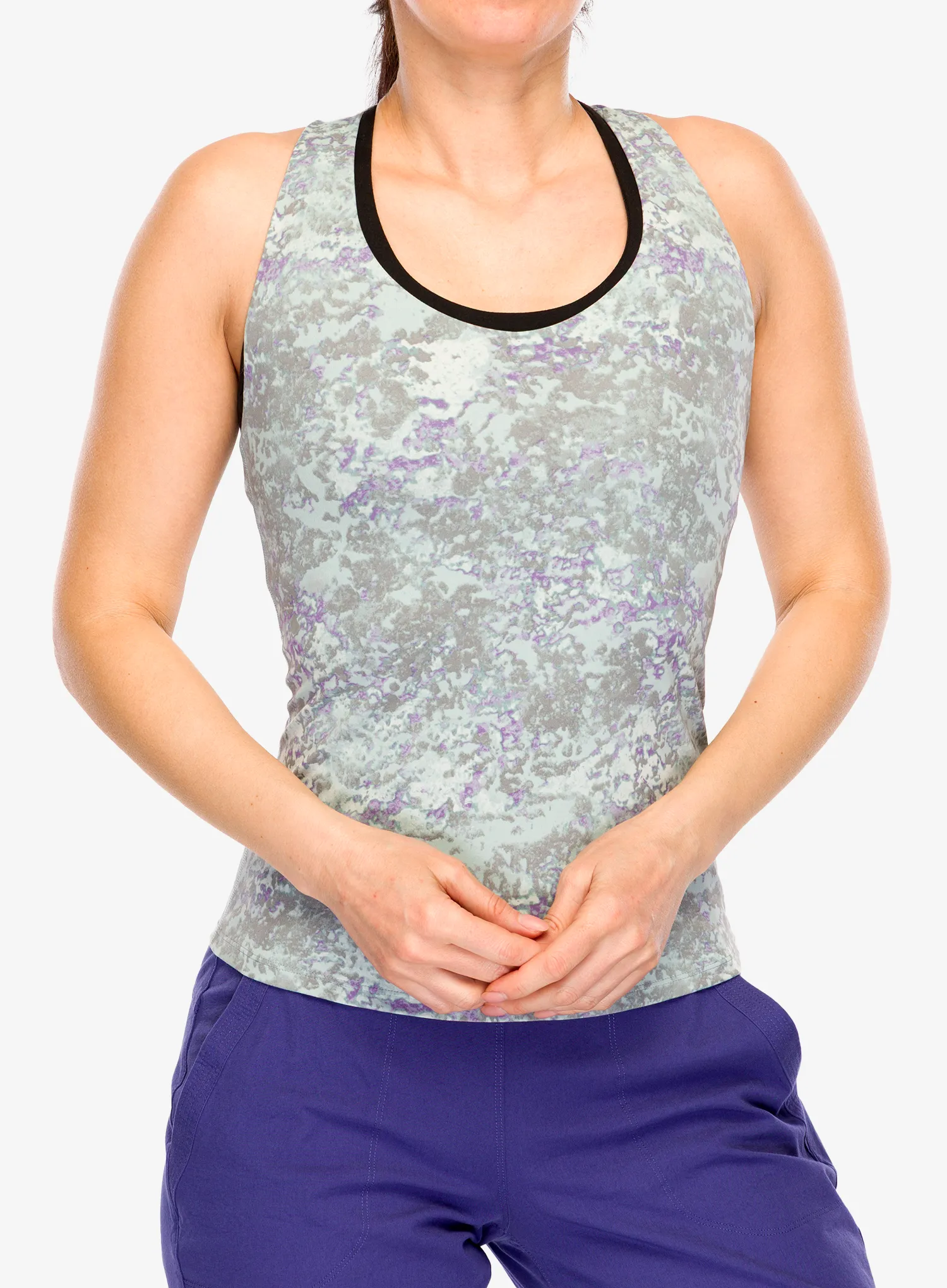 Ženski plezalni top Patagonia Maipo Tank - rock wash/thermal blue