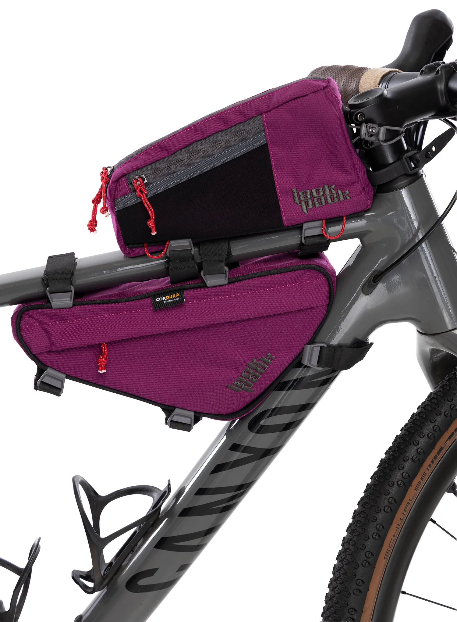 Torbica za na okvir kolesa Jack Pack Płetwa RGB - violet