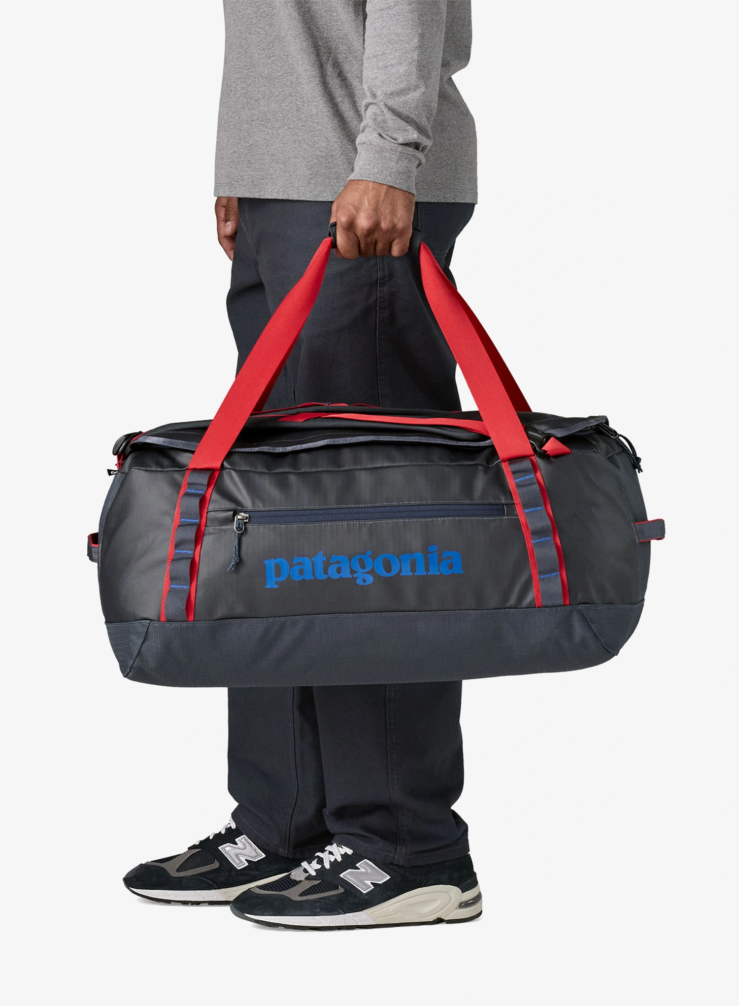Potovalna torba Patagonia Black Hole Duffel 55L - smolder blue w/amanita red