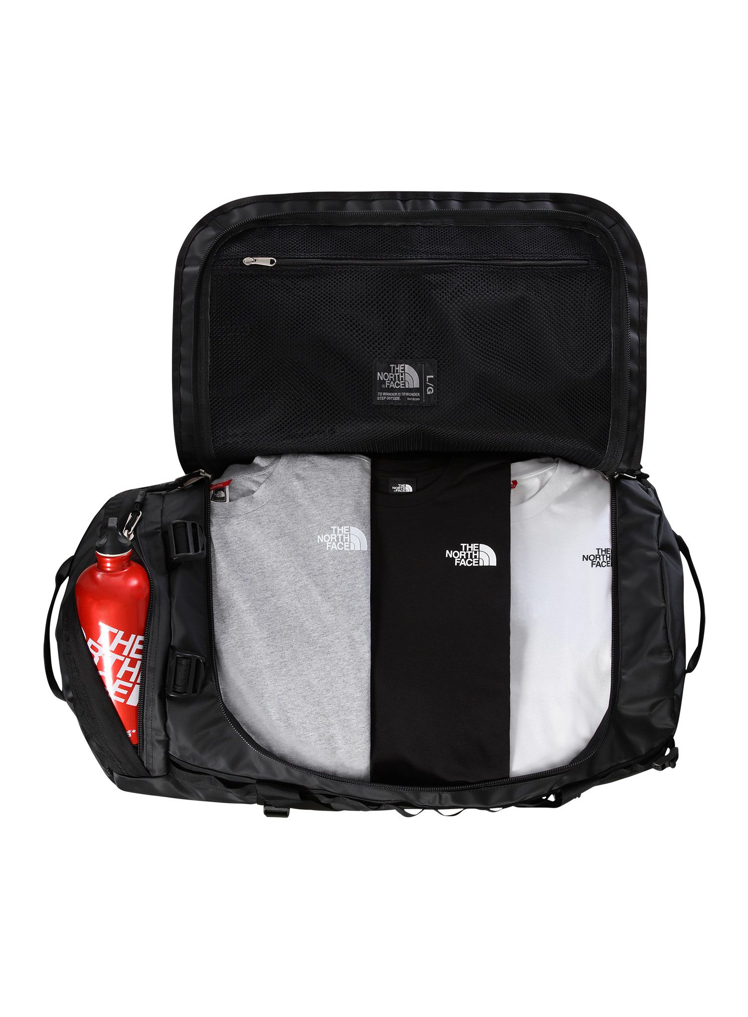 Potovalna torba The North Face Base Camp Duffel L - tnf black/tnf white