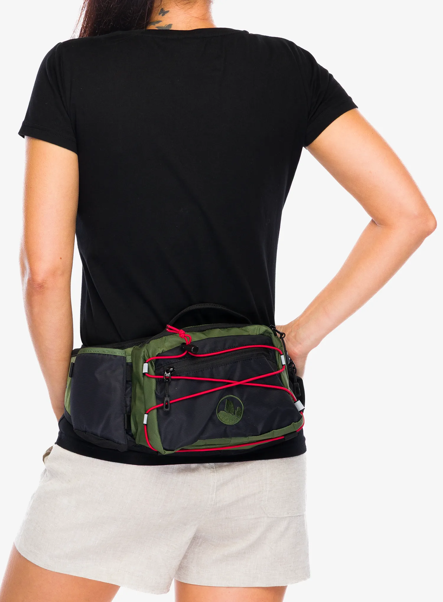 Torbica za okoli pasu Kohla Sprint 3L - bronze green/scarlet/caviar