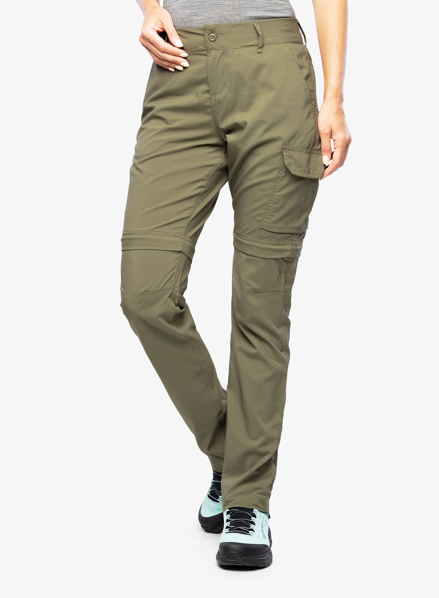 Ženske pohodniške hlače Columbia Silver Ridge Utility Convertible Pant - stone green
