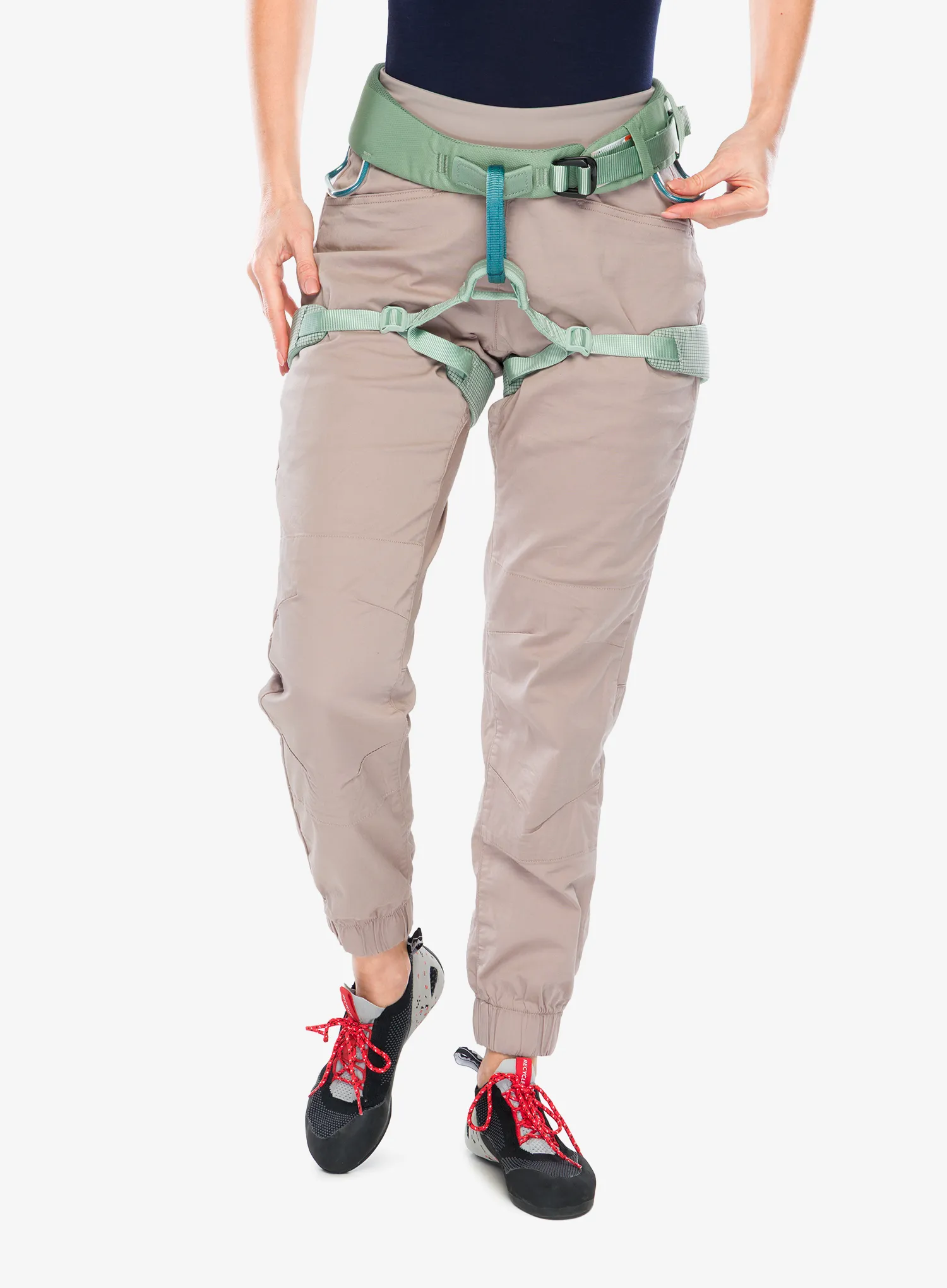 Ženski plezalni pas Black Diamond Momentum Harness - desert sage