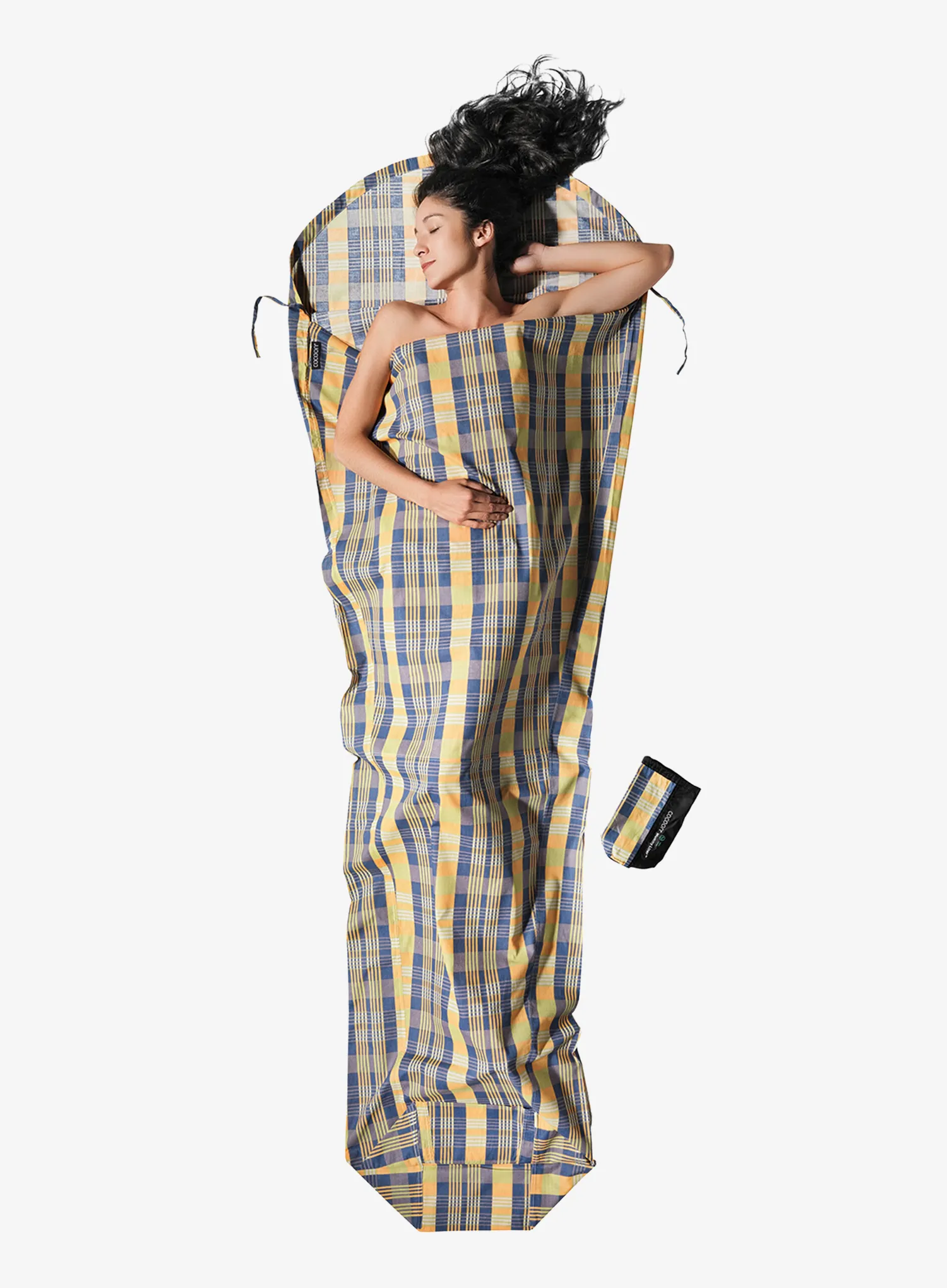 Vložek za spalno vrečo Cocoon MummyLiner - Cotton - travel checks