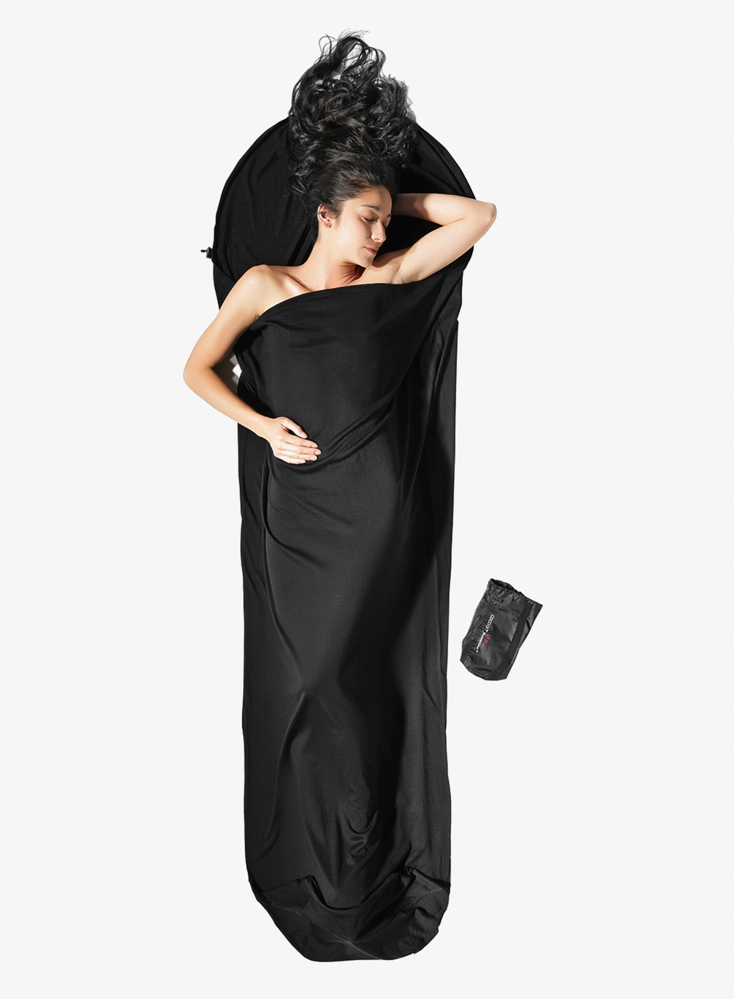 Vložek za spalno vrečo Cocoon MummyLiner - Merino Wool - black