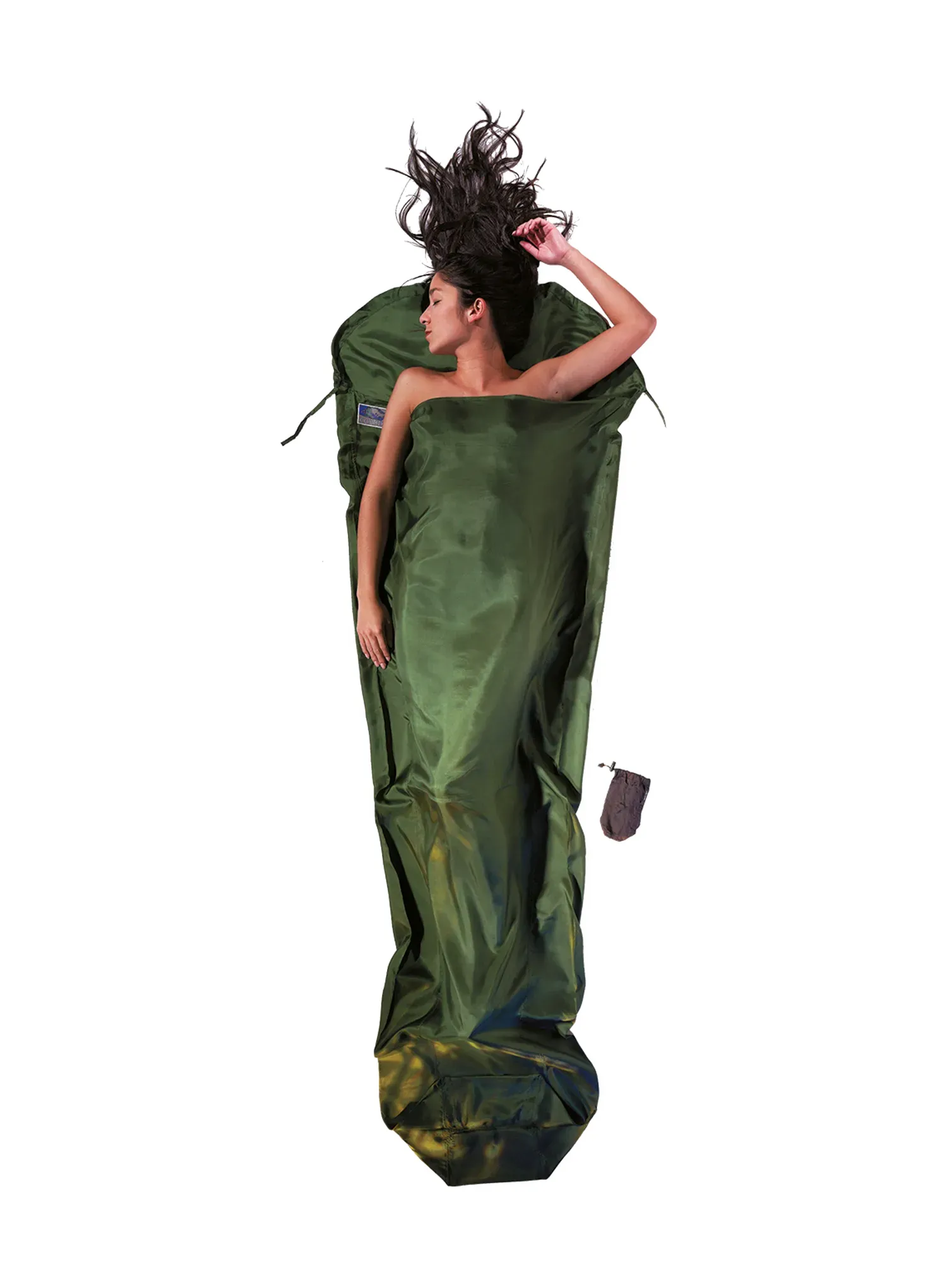 Vložek za spalno vrečo Cocoon MummyLiner - Silk - dark olive green