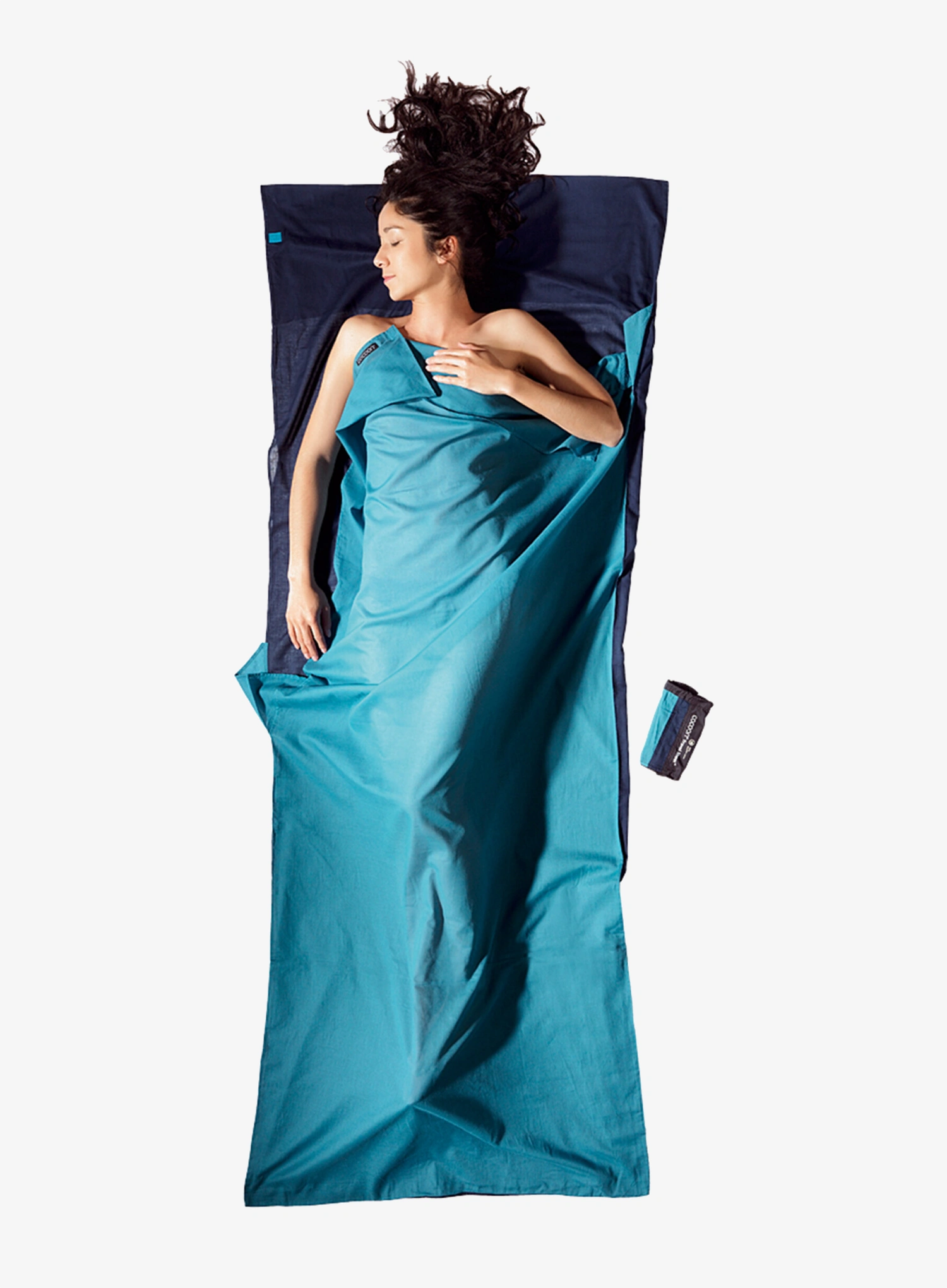 Vložek za spalno vrečo Cocoon TravelSheet - Egyptian Cotton - tuareg/laguna blue