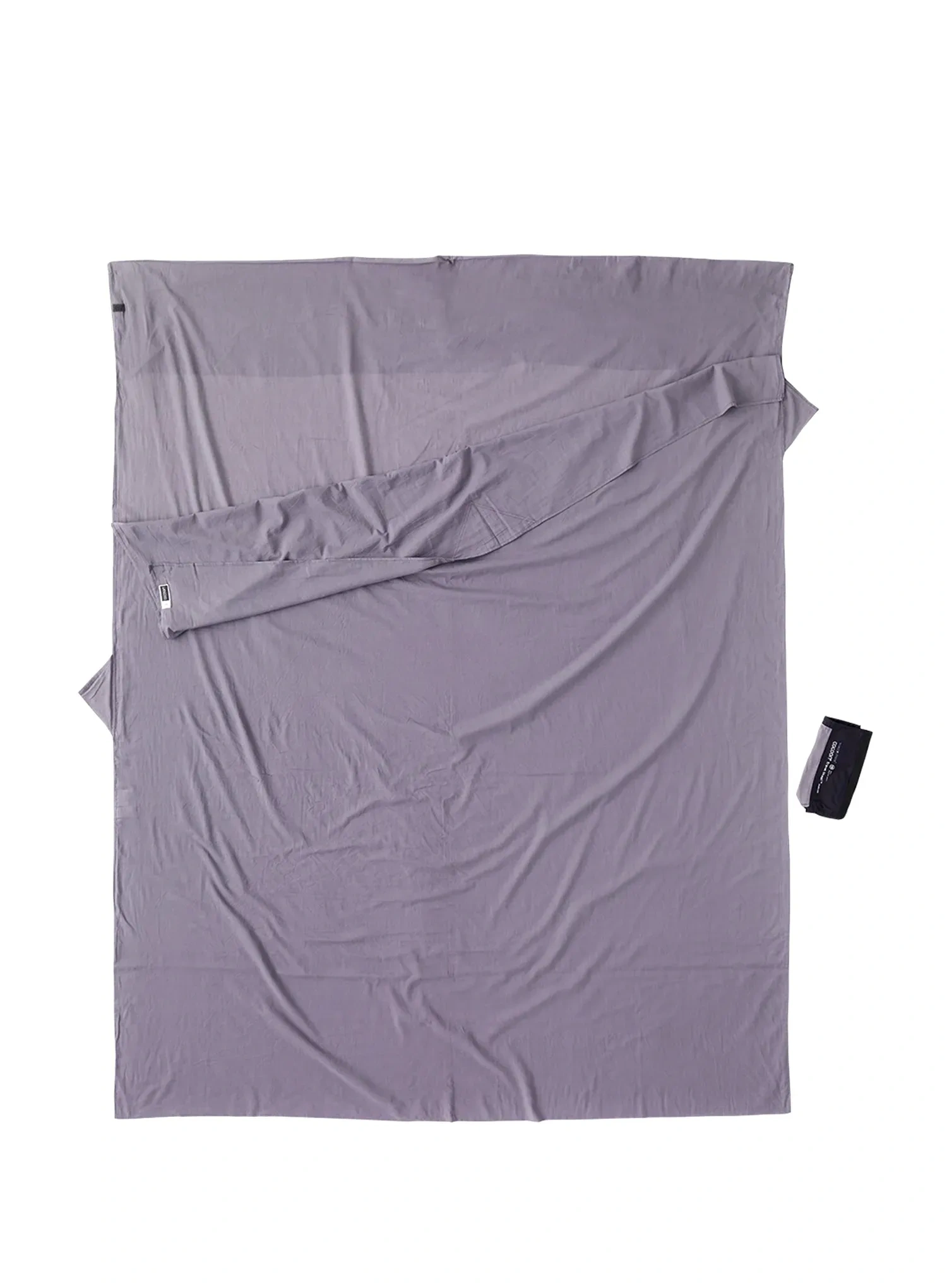 Vložek za spalno vrečo Cocoon TravelSheet - Insect Shield - Double - Egyptian Cotton - elephant grey