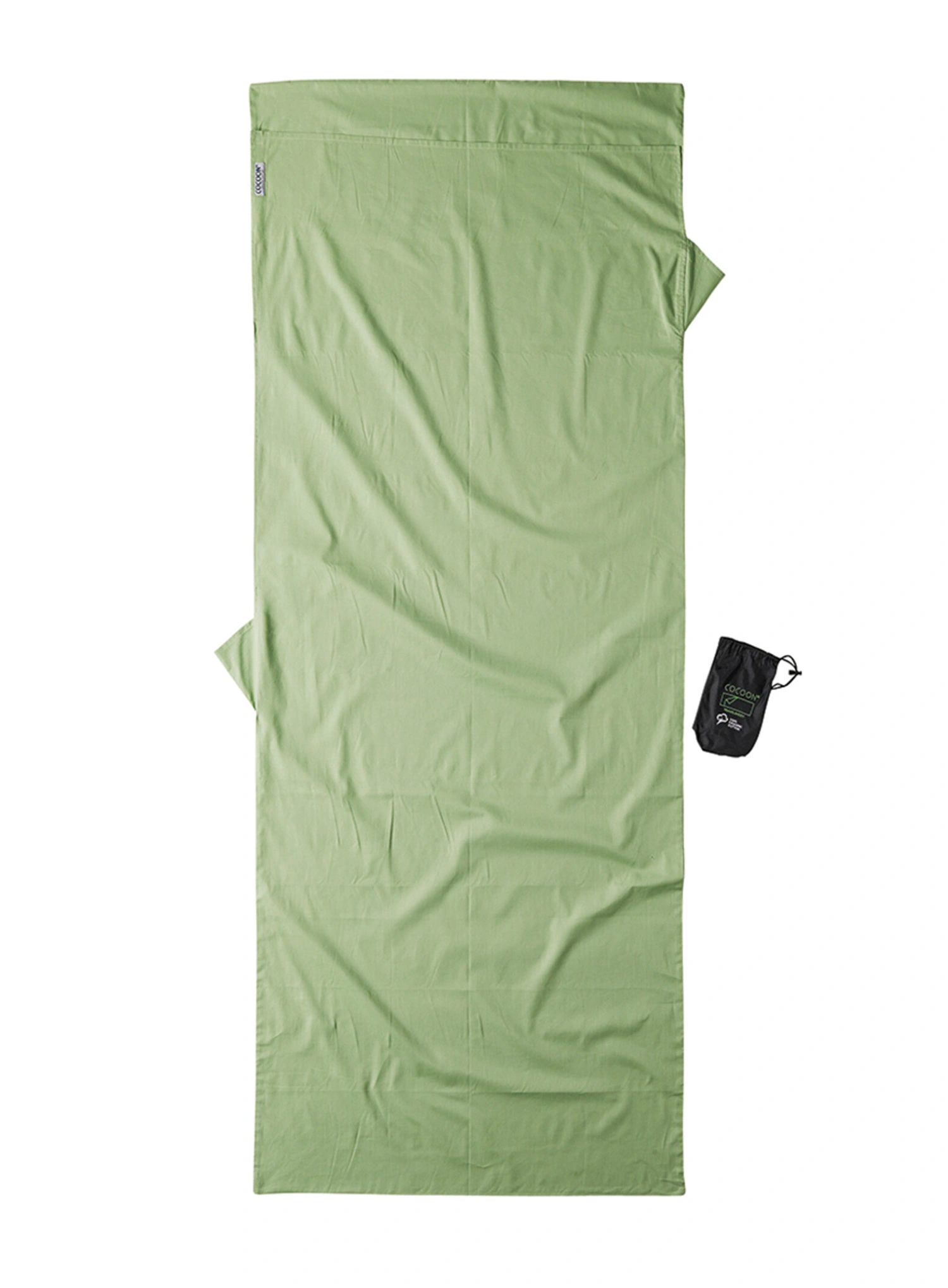 Vložek za spalno vrečo Cocoon TravelSheet - Organic Cotton - forest shade