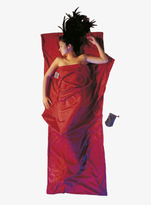 Vložek za spalno vrečo Cocoon TravelSheet - Silk/Cotton - monks red