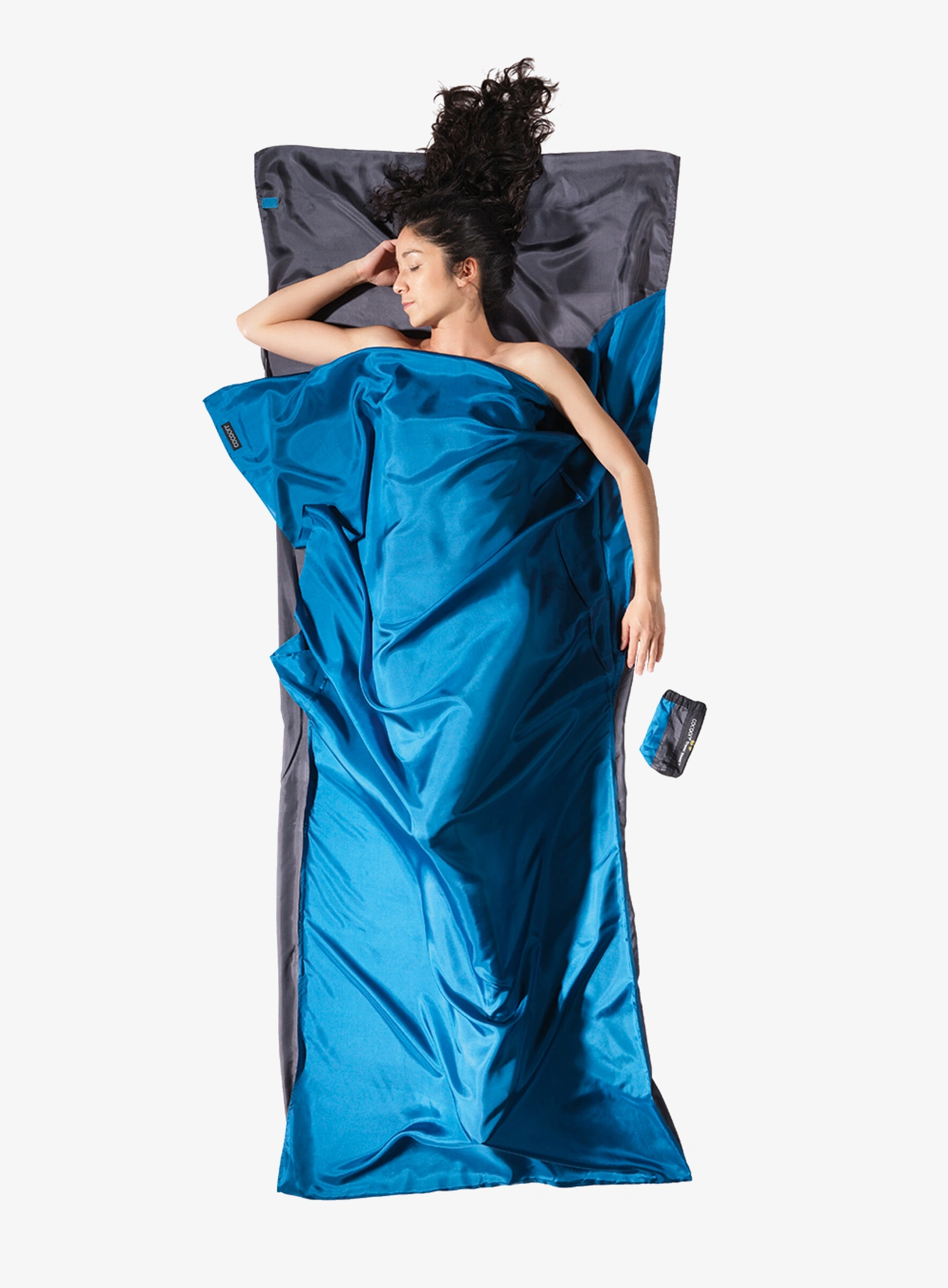 Vložek za spalno vrečo Cocoon TravelSheet - Silk - rhino/cornflower