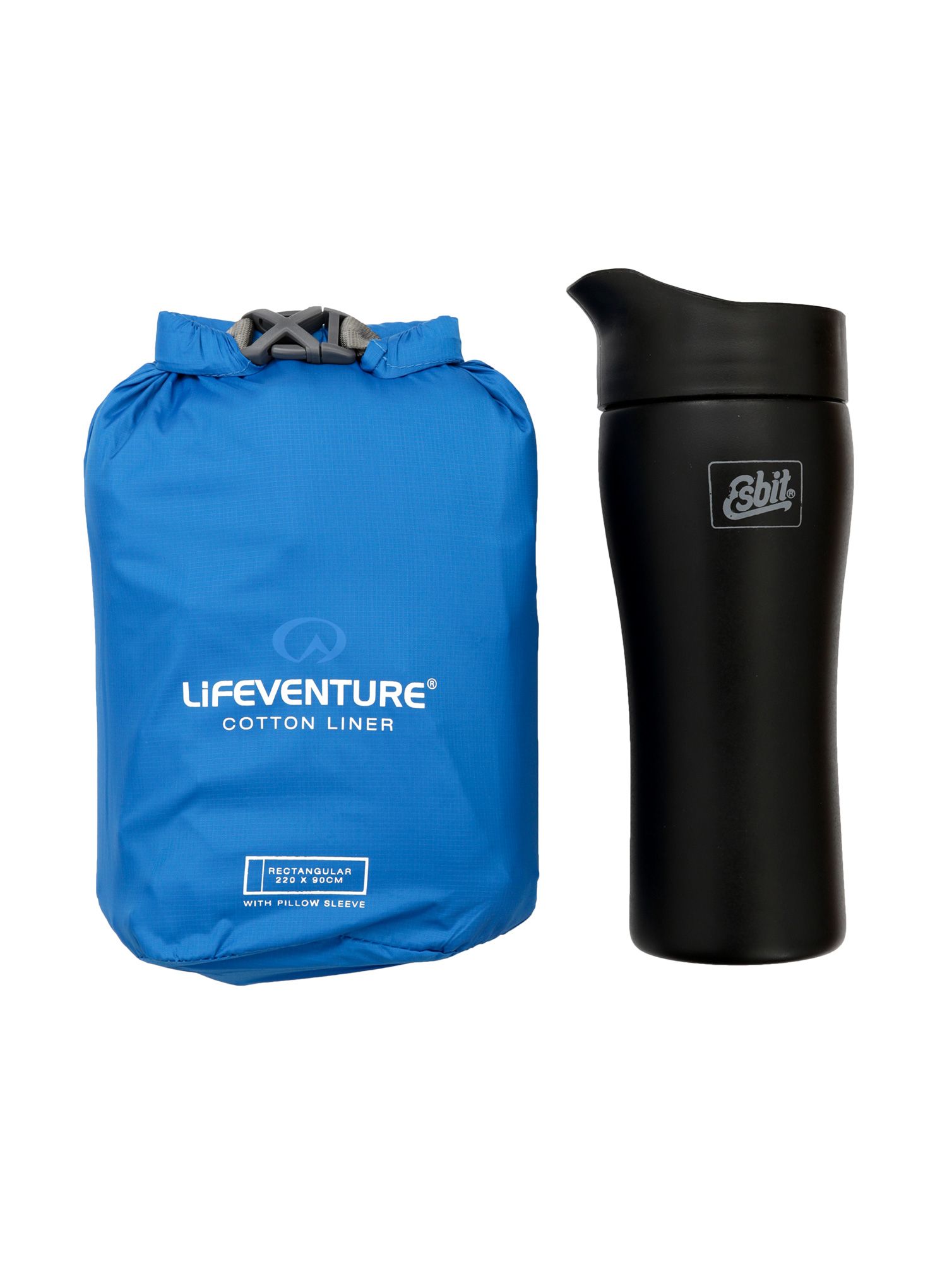 Vložek za spalno vrečo Lifeventure Cotton Sleeping Bag Liner Rectangular - blue