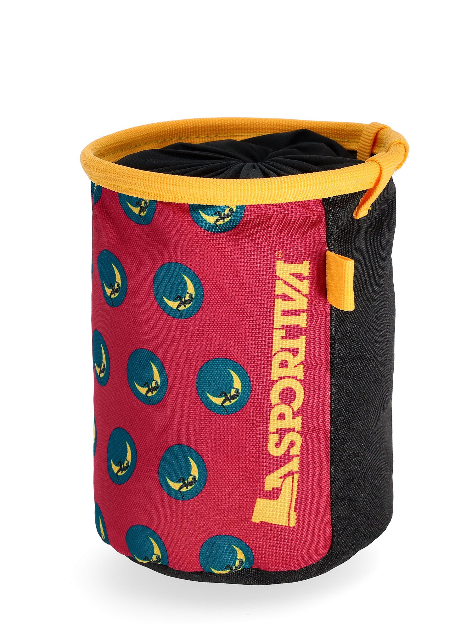Vrečka za magnezij La Sportiva Climbing On The Moon Chalk Bag - fucsia/giallo