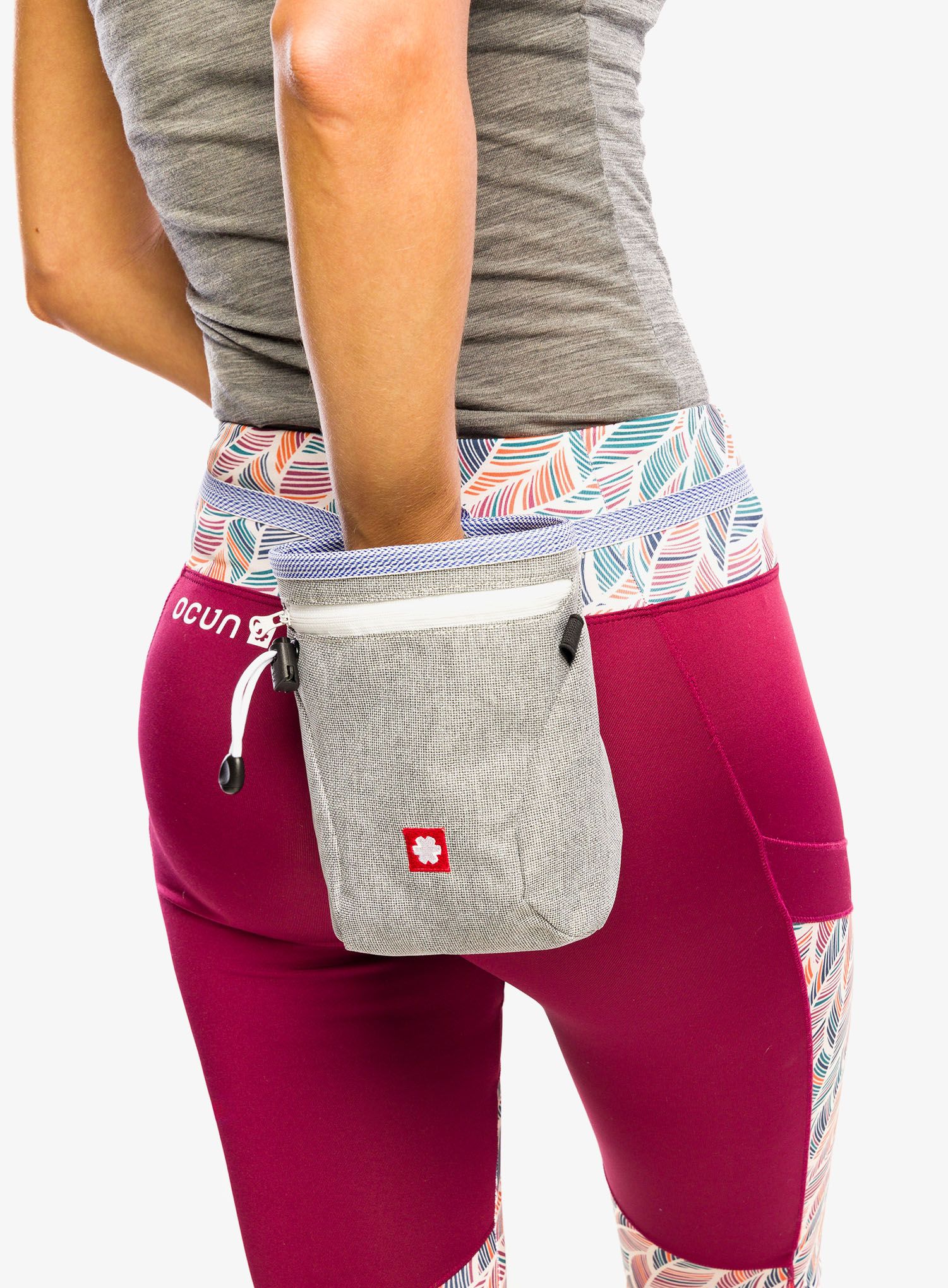 Vrečka za magnezij Ocun Dusty Eco + Belt - grey/blue