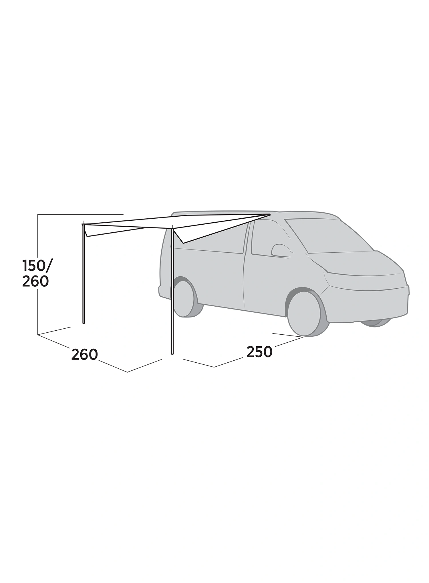 Nadstrešek Easy Camp Voss Canopy - gray