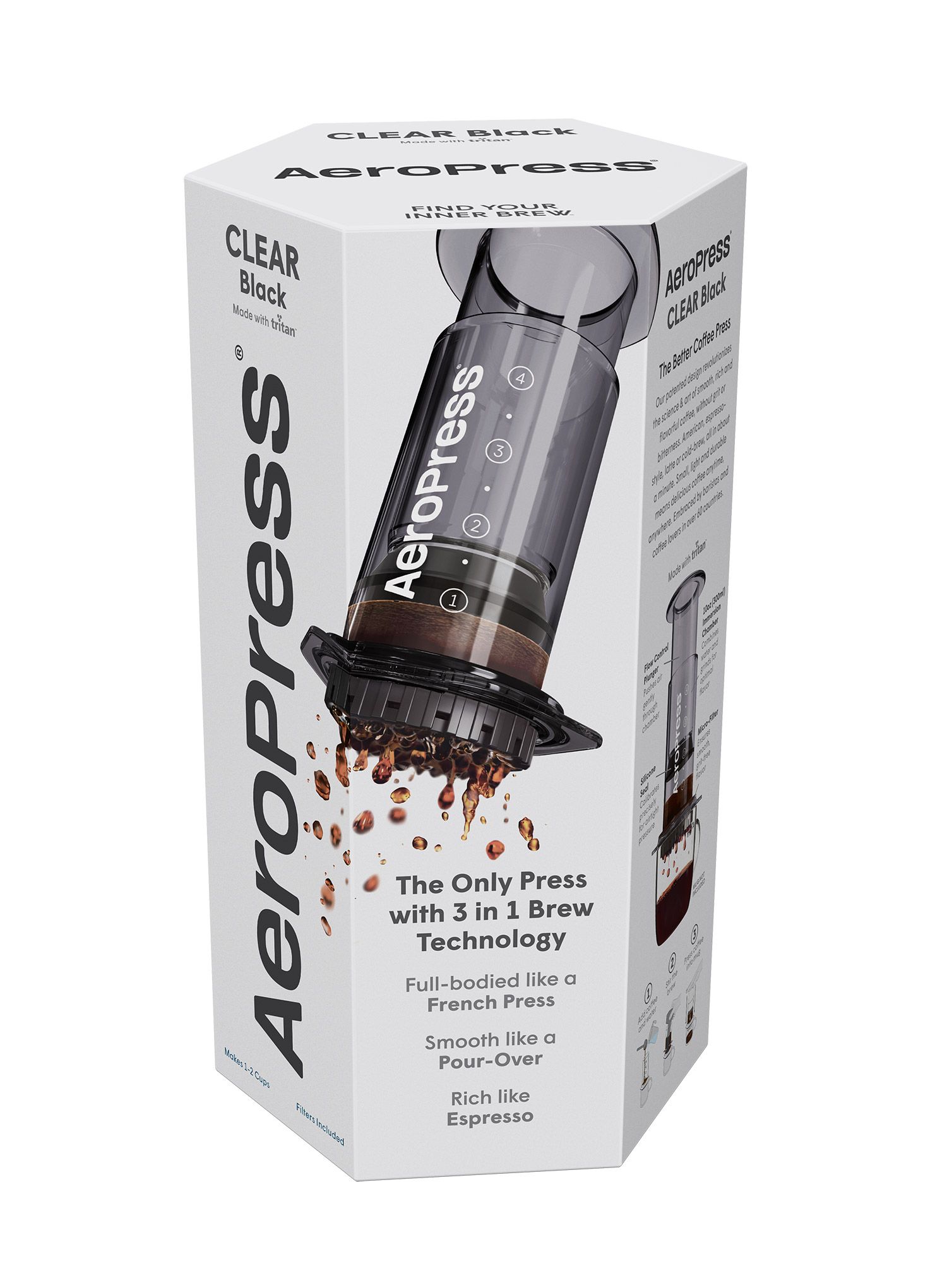 Kavni aparat AeroPress Clear - black