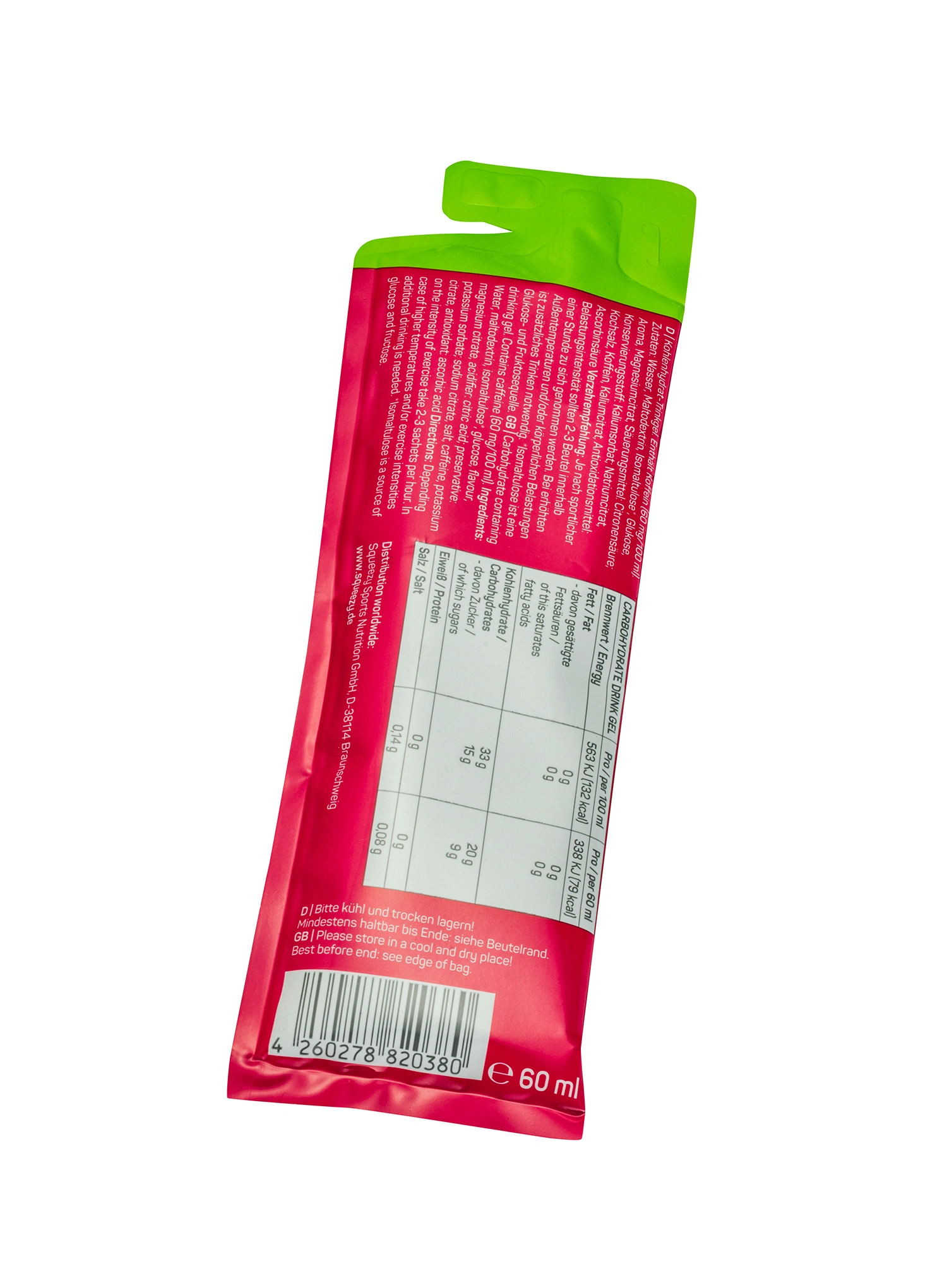 Energijski gel Squeezy Super Drink Gel 60 ml - lemon/caffeine
