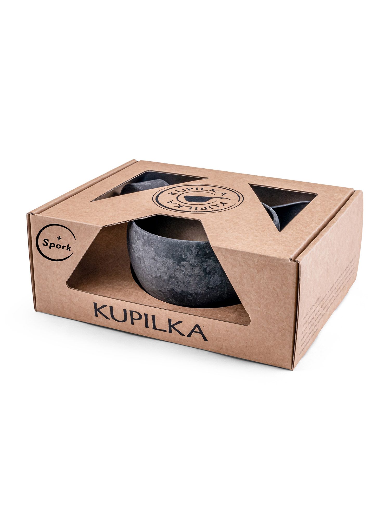 Komplet posode Kupilka 37+Spork Set - black
